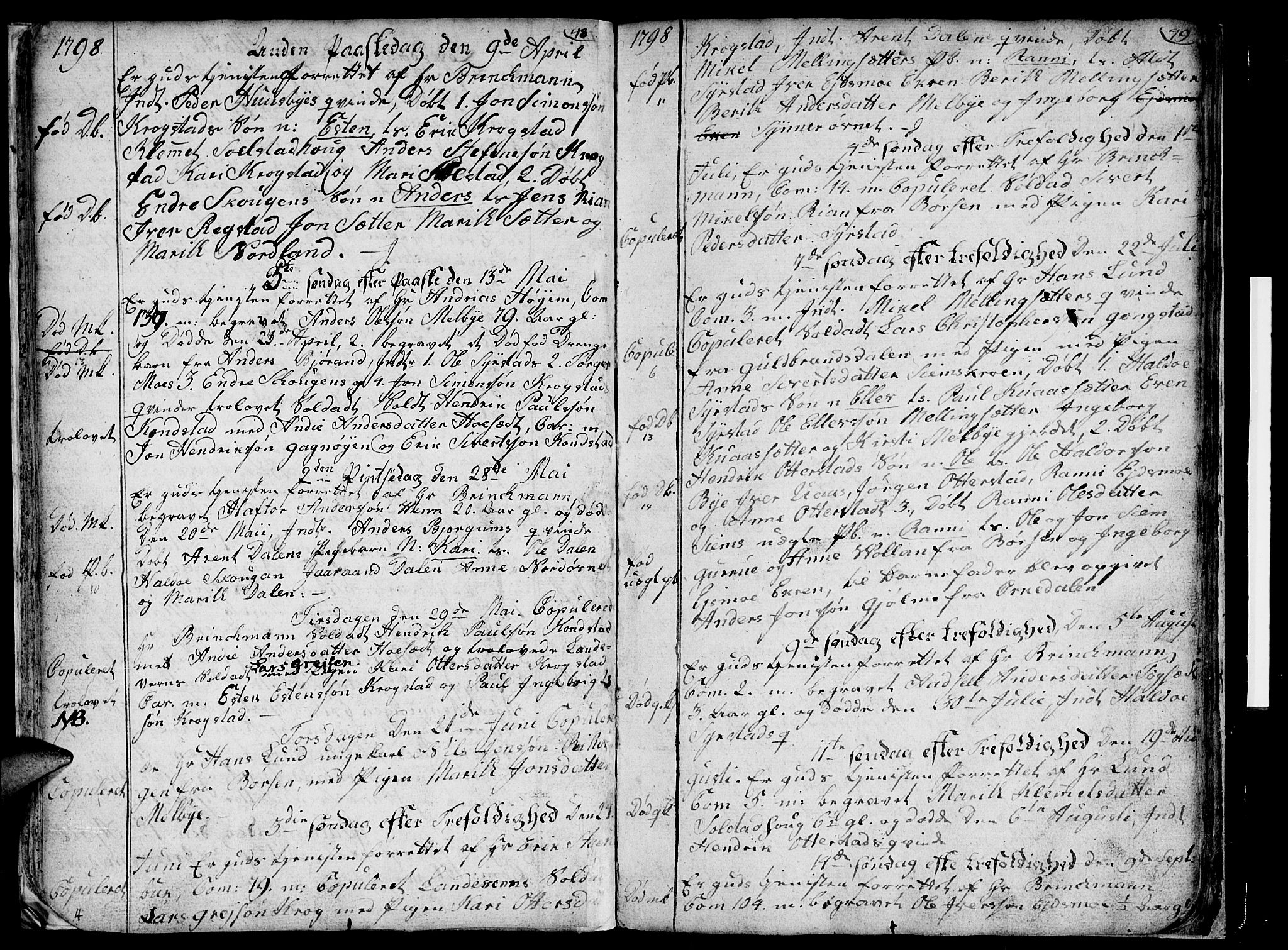 Ministerialprotokoller, klokkerbøker og fødselsregistre - Sør-Trøndelag, SAT/A-1456/667/L0794: Parish register (official) no. 667A02, 1791-1816, p. 48-49