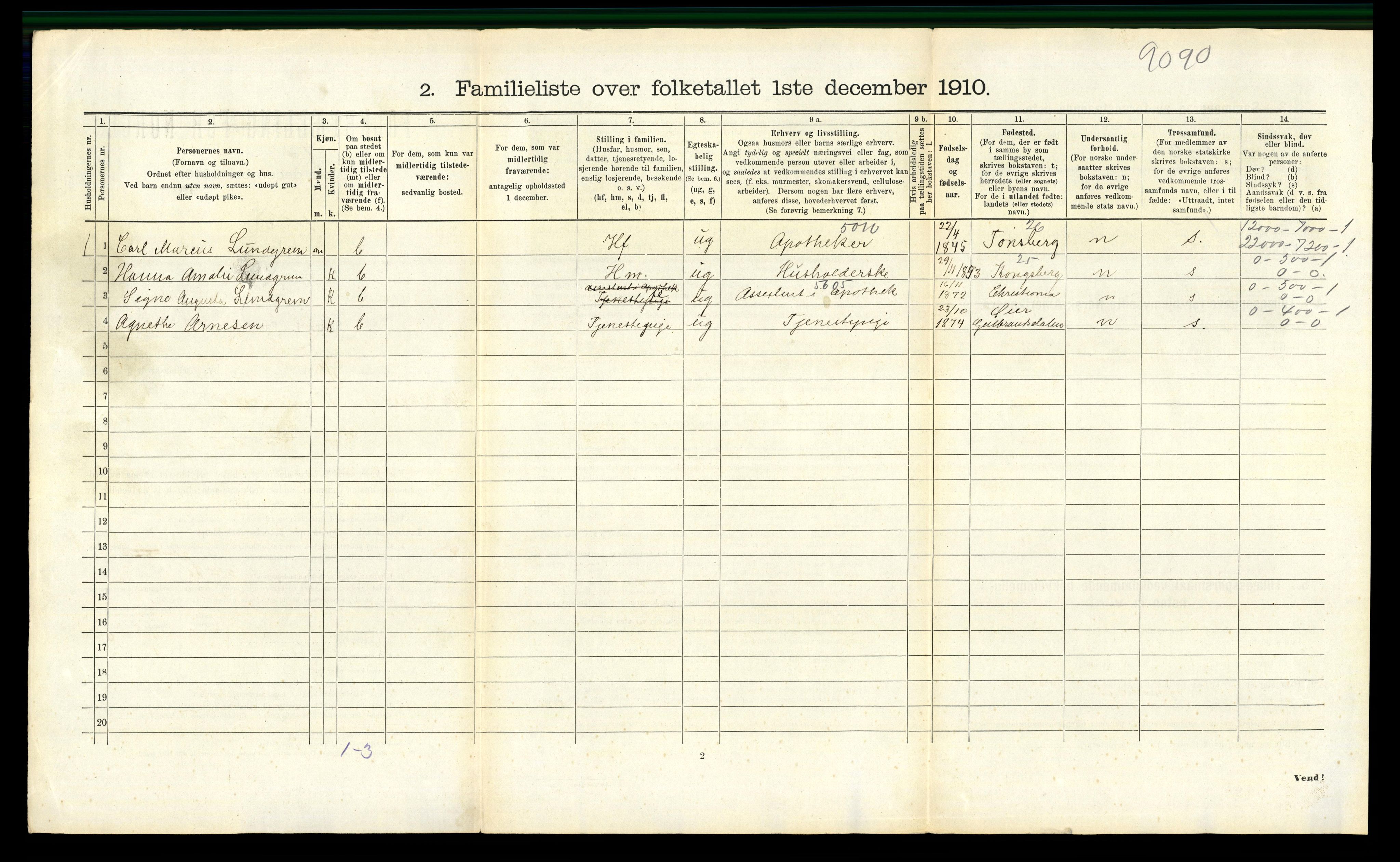 RA, 1910 census for Gjøvik, 1910, p. 1591