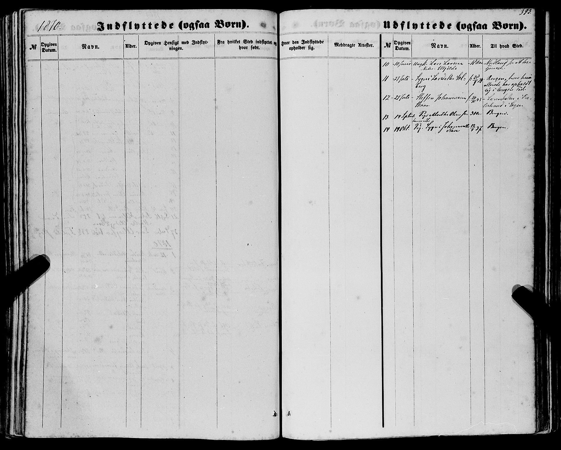 Haus sokneprestembete, SAB/A-75601/H/Haa: Parish register (official) no. A 17, 1858-1870, p. 393