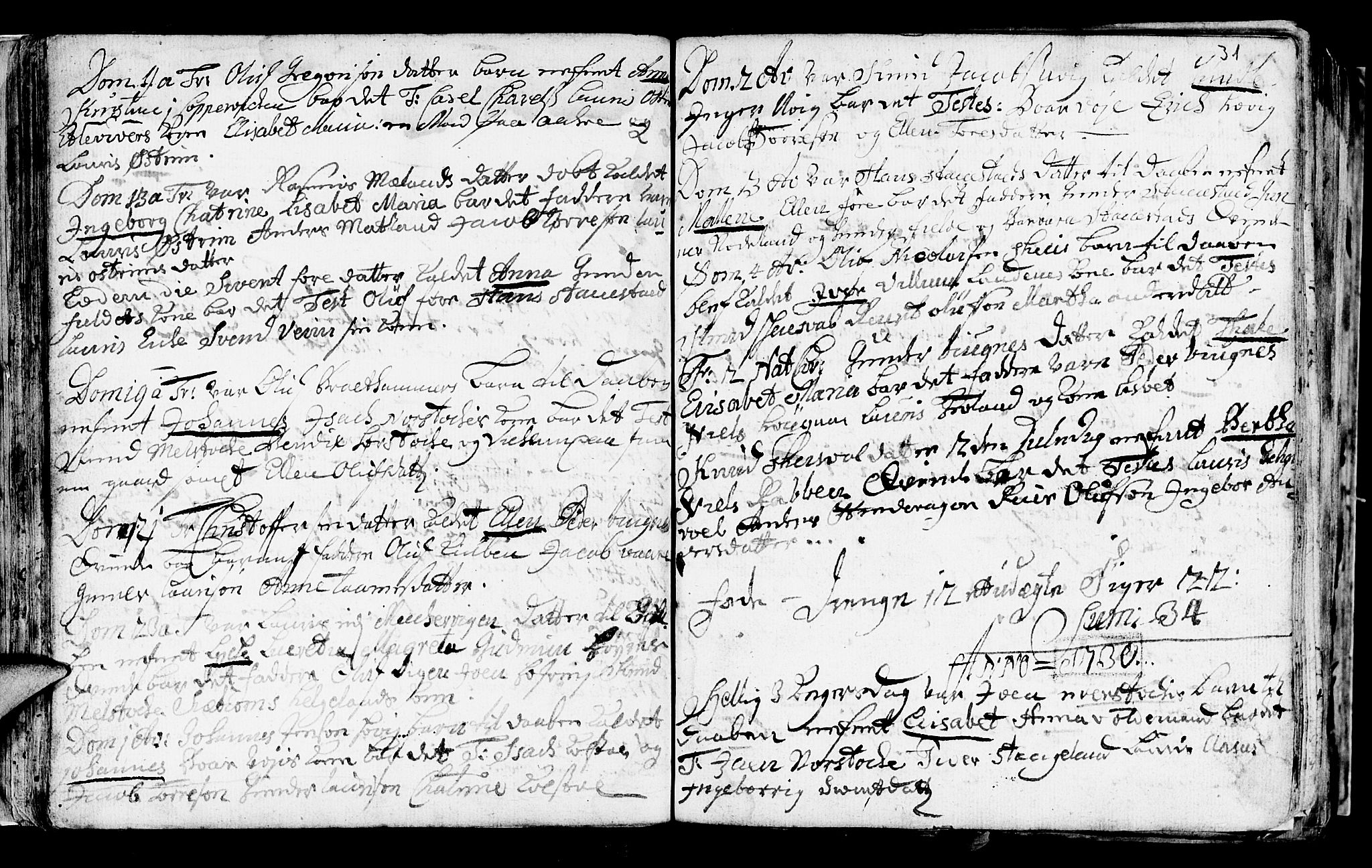 Avaldsnes sokneprestkontor, AV/SAST-A -101851/H/Ha/Haa/L0001: Parish register (official) no. A 1, 1711-1764, p. 31