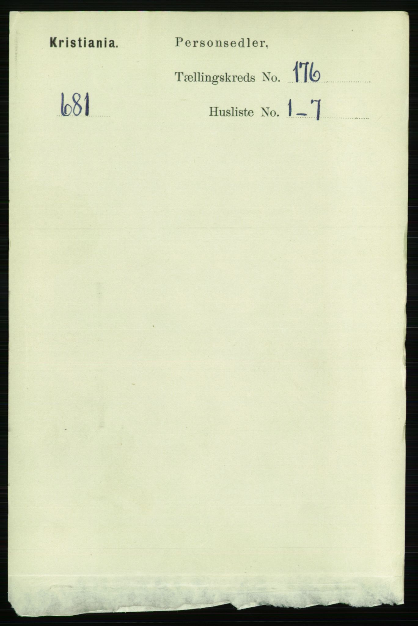 RA, 1891 census for 0301 Kristiania, 1891, p. 105615
