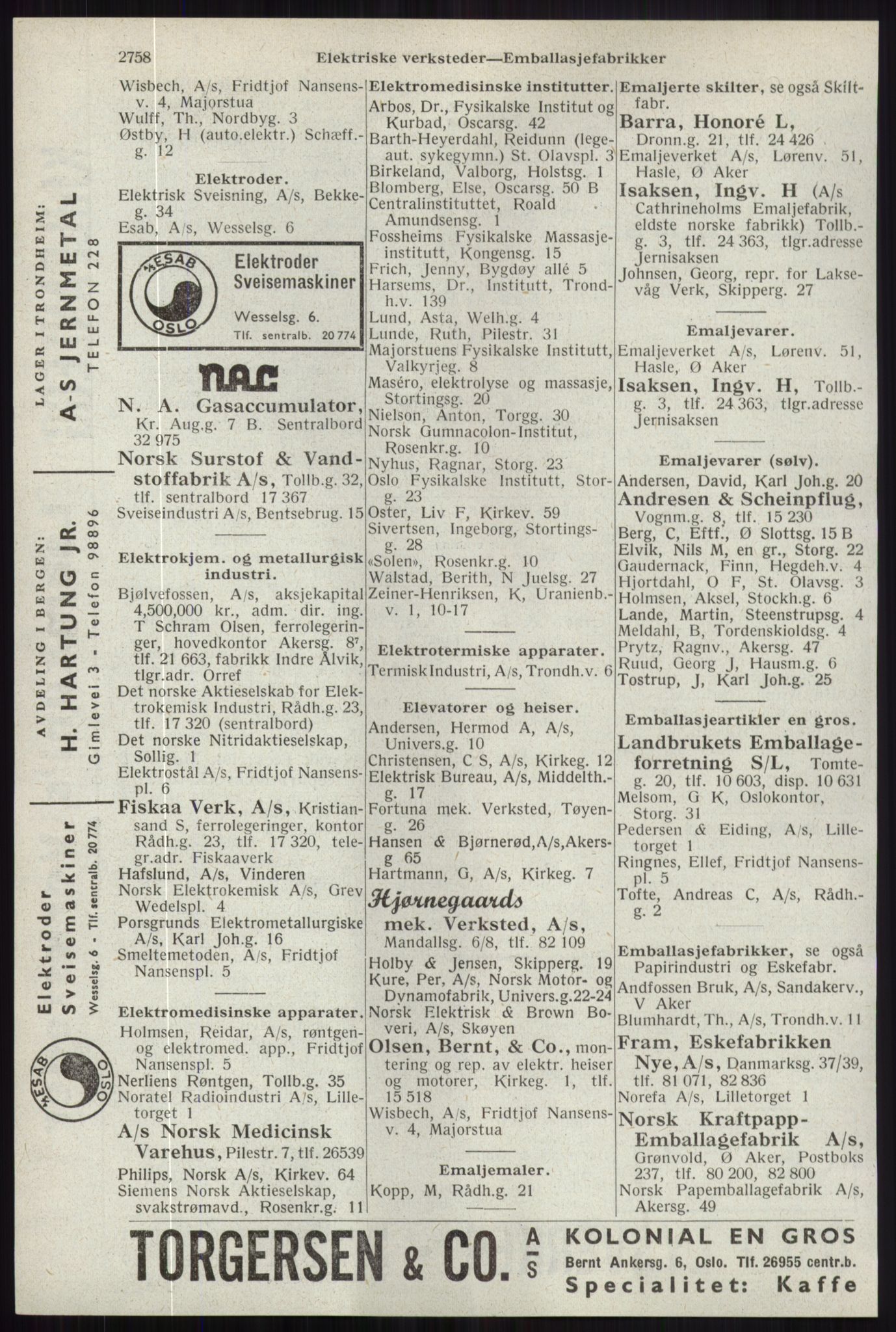 Kristiania/Oslo adressebok, PUBL/-, 1941, p. 2758