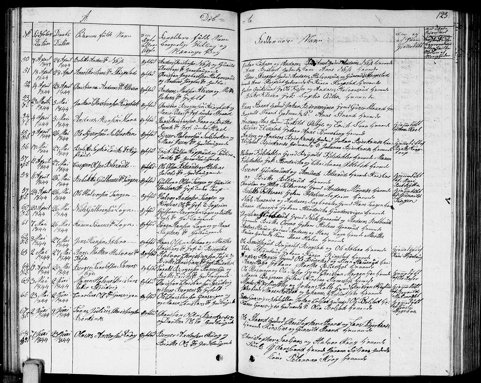 Høland prestekontor Kirkebøker, AV/SAO-A-10346a/G/Ga/L0002: Parish register (copy) no. I 2, 1827-1845, p. 123