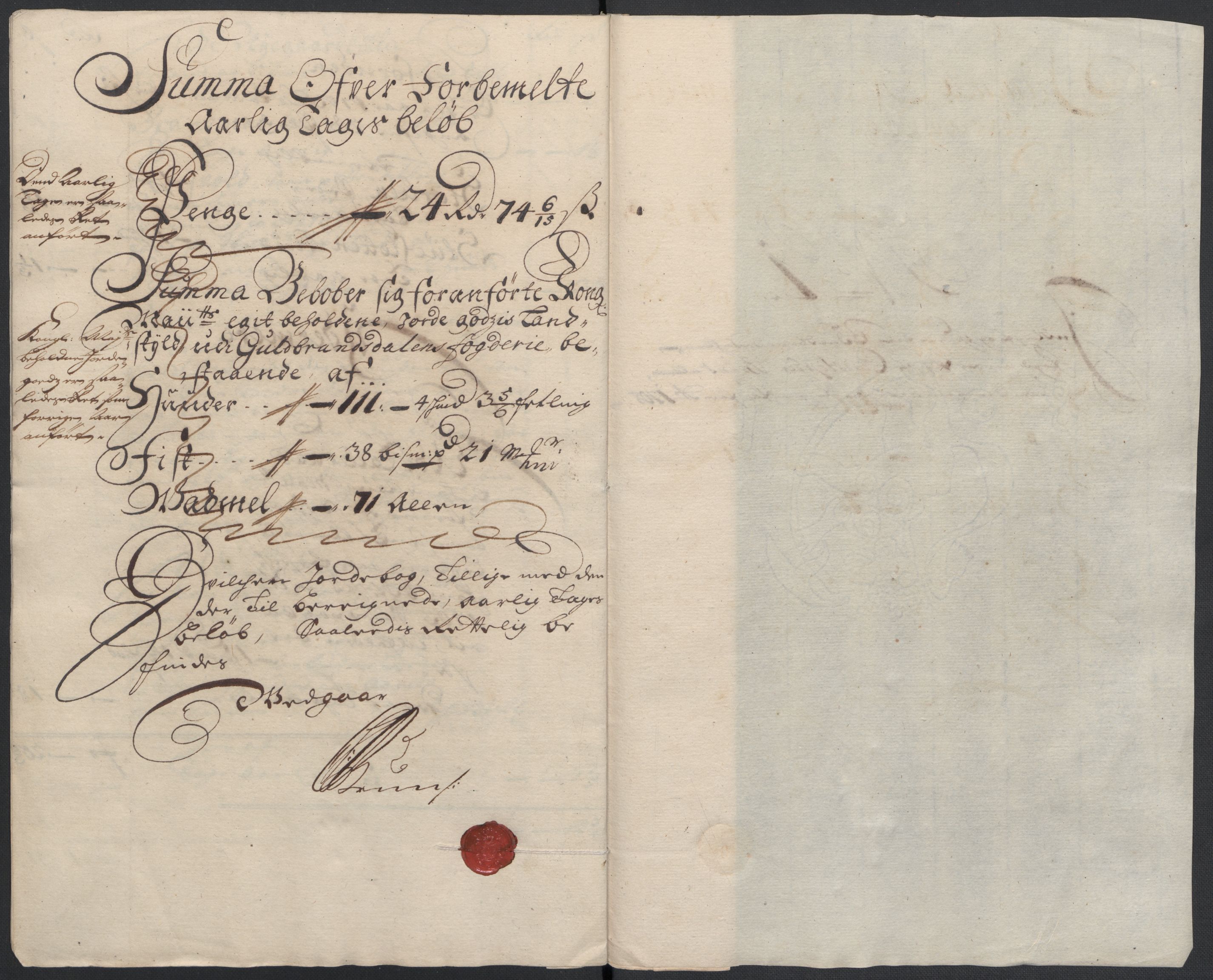 Rentekammeret inntil 1814, Reviderte regnskaper, Fogderegnskap, AV/RA-EA-4092/R17/L1179: Fogderegnskap Gudbrandsdal, 1708-1710, p. 29