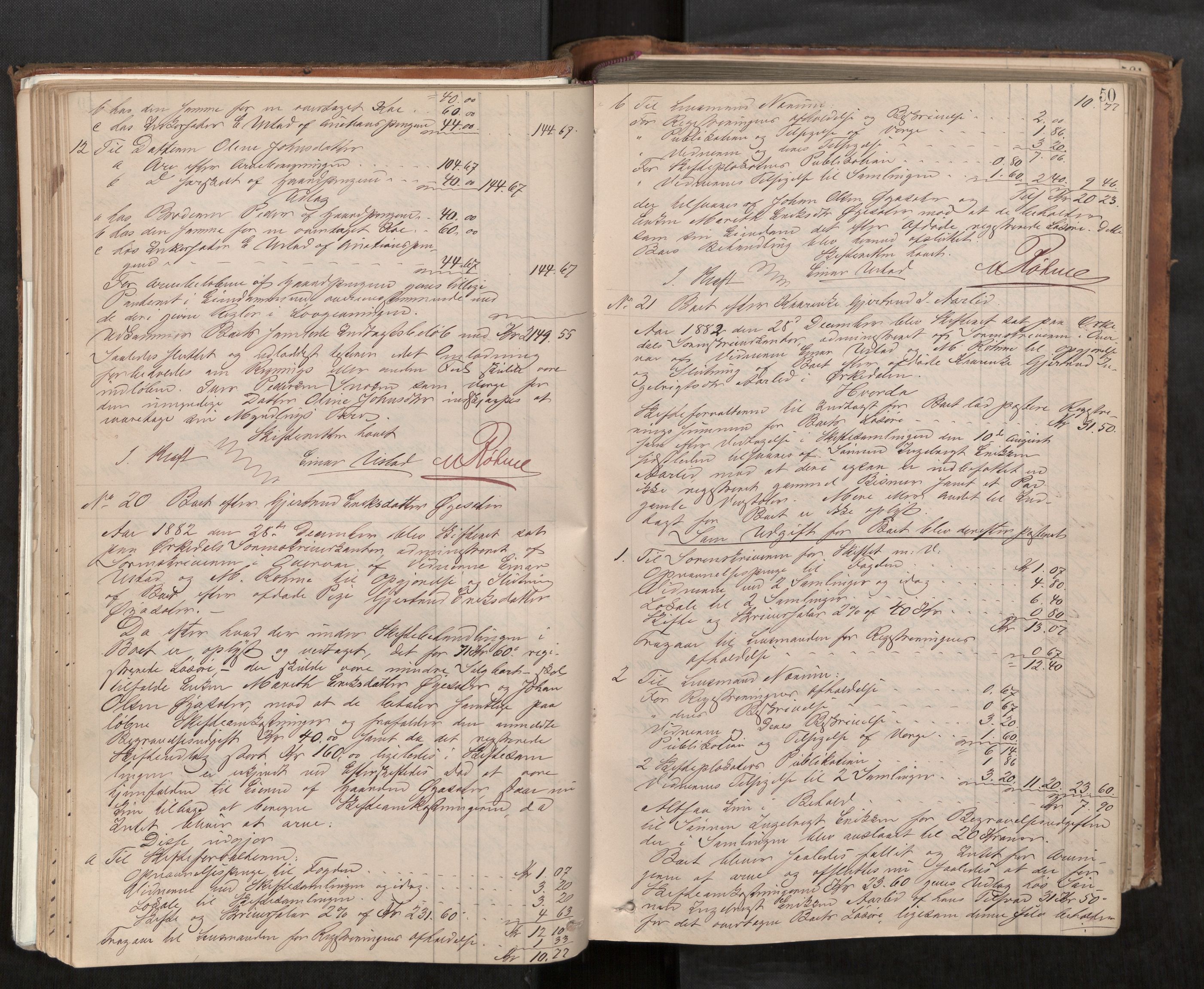 Orkdal sorenskriveri, AV/SAT-A-4169/1/3/3Aa/L0014: Skifteprotokoller, 1881-1902, p. 50