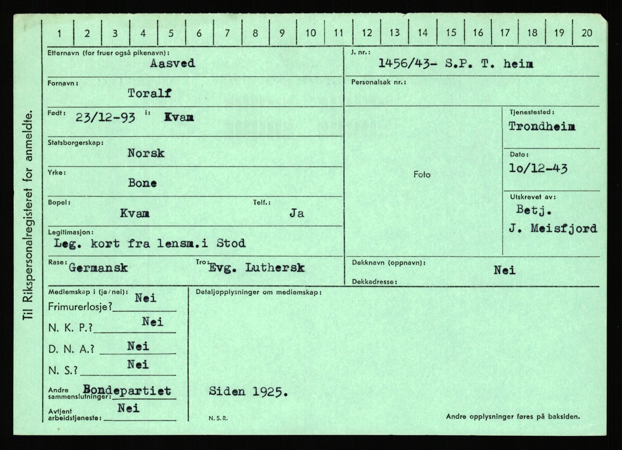 Statspolitiet - Hovedkontoret / Osloavdelingen, AV/RA-S-1329/C/Ca/L0001: Aabakken - Armann, 1943-1945, p. 940