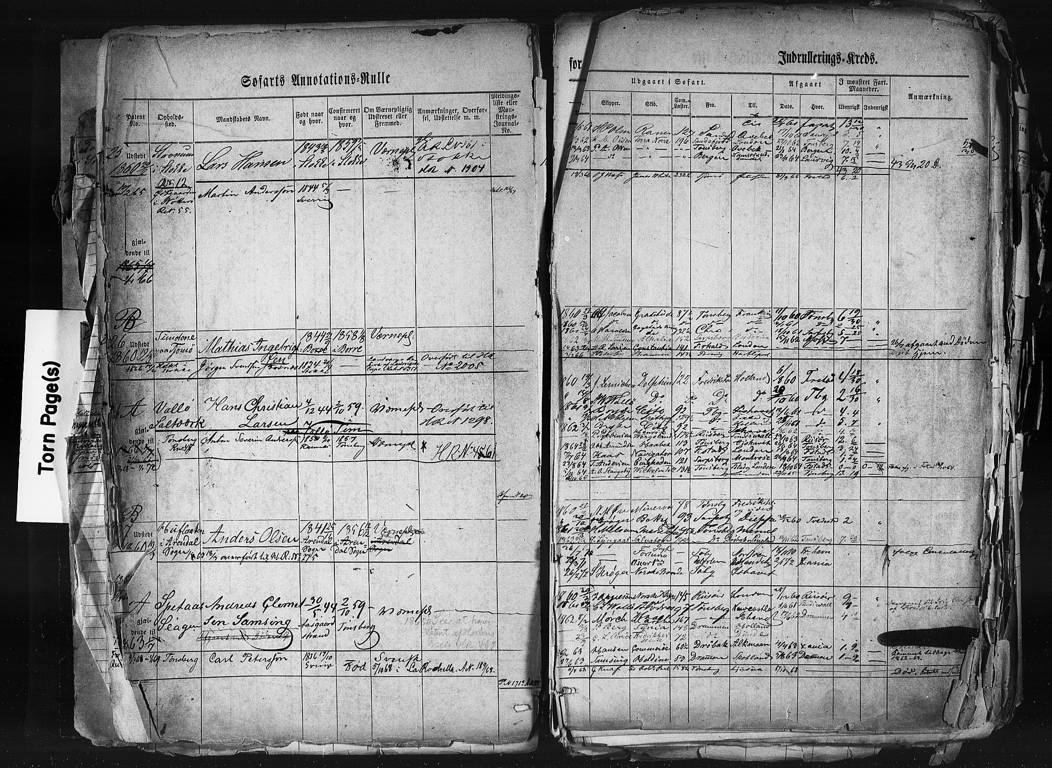 Tønsberg innrulleringskontor, AV/SAKO-A-786/F/Fb/L0001: Annotasjonsrulle Patent nr. 1-1724, 1860-1868, p. 12