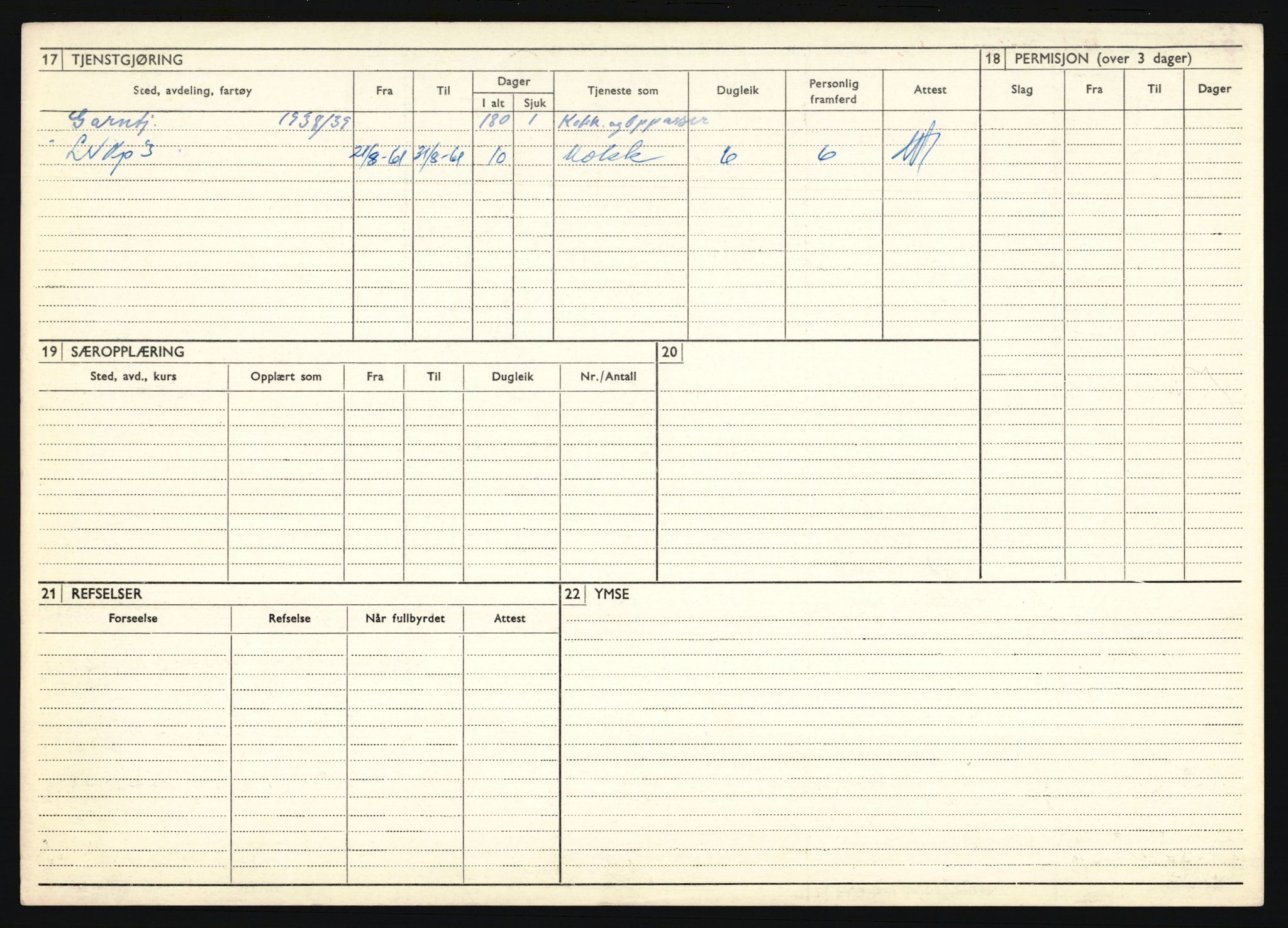 Forsvaret, Troms infanteriregiment nr. 16, AV/RA-RAFA-3146/P/Pa/L0022: Rulleblad for regimentets menige mannskaper, årsklasse 1938, 1938, p. 1448