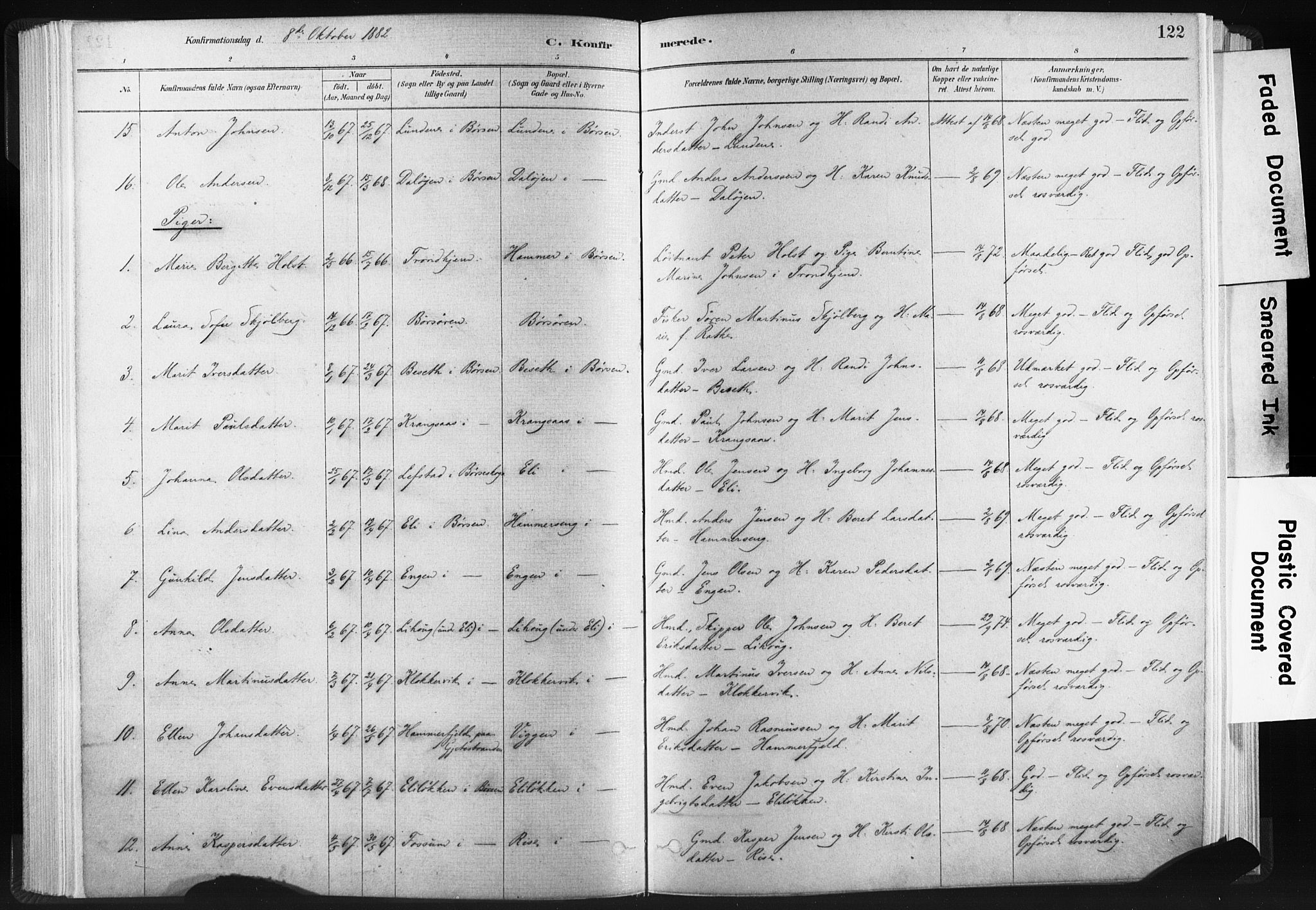 Ministerialprotokoller, klokkerbøker og fødselsregistre - Sør-Trøndelag, SAT/A-1456/665/L0773: Parish register (official) no. 665A08, 1879-1905, p. 122