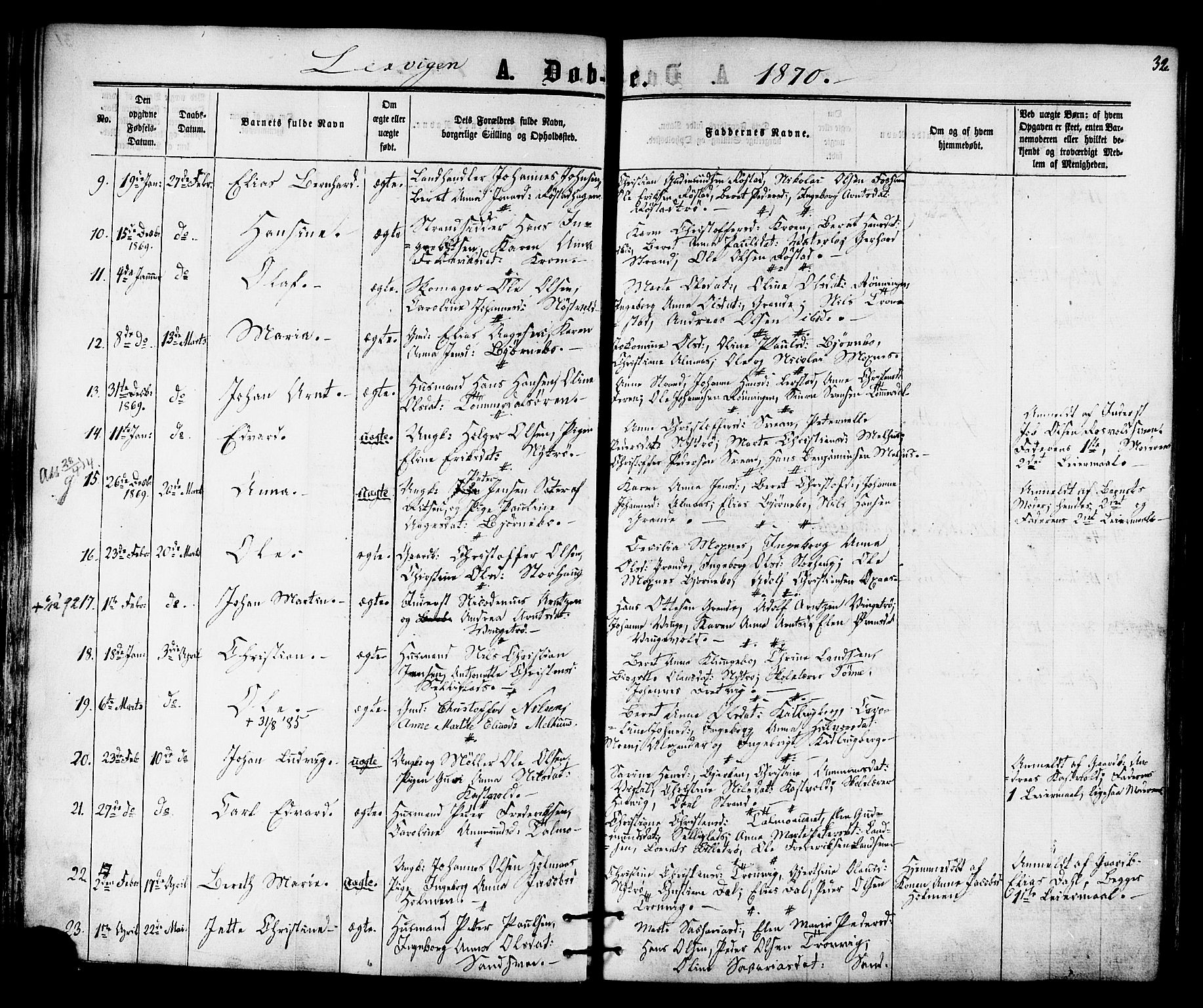 Ministerialprotokoller, klokkerbøker og fødselsregistre - Nord-Trøndelag, SAT/A-1458/701/L0009: Parish register (official) no. 701A09 /1, 1864-1882, p. 32