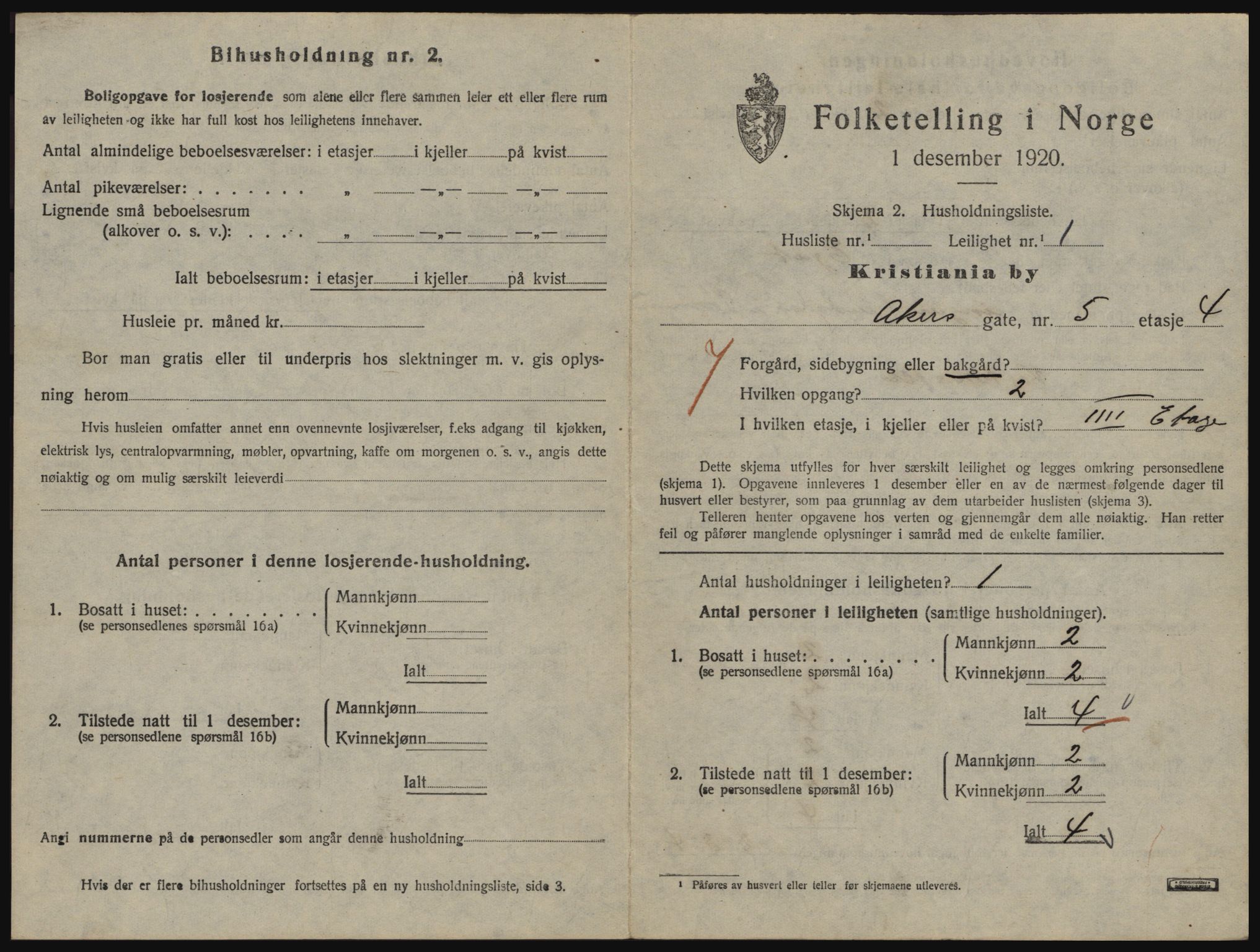 SAO, 1920 census for Kristiania, 1920, p. 376