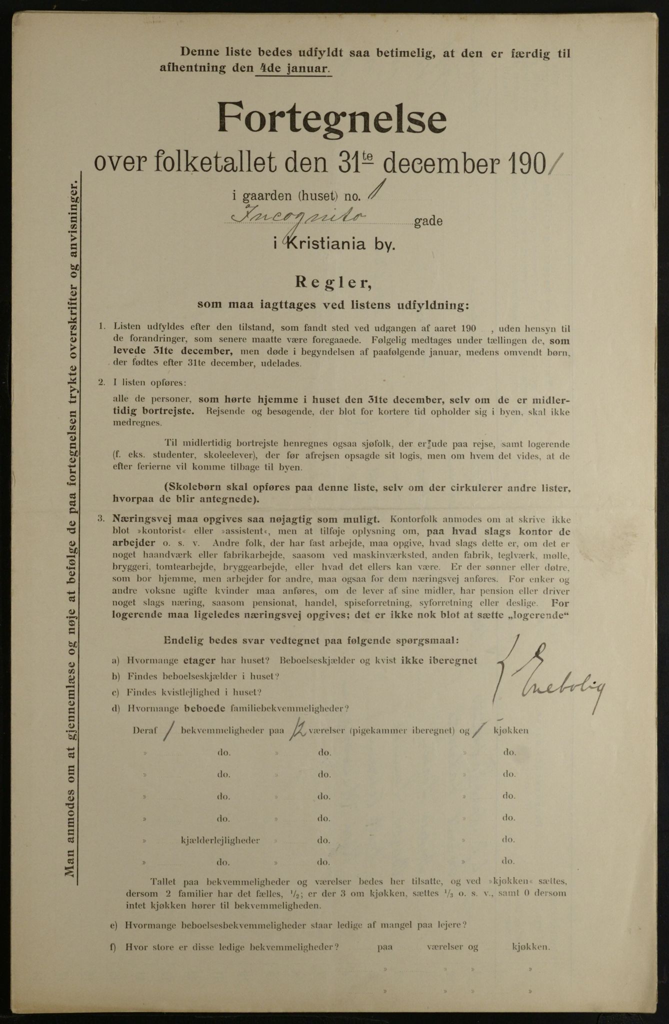 OBA, Municipal Census 1901 for Kristiania, 1901, p. 6921