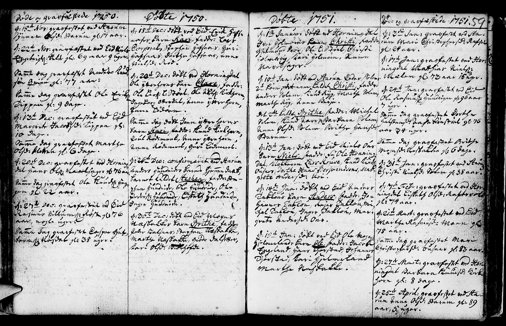 Eid sokneprestembete, AV/SAB-A-82301/H/Haa/Haaa/L0002: Parish register (official) no. A 2, 1741-1769, p. 59