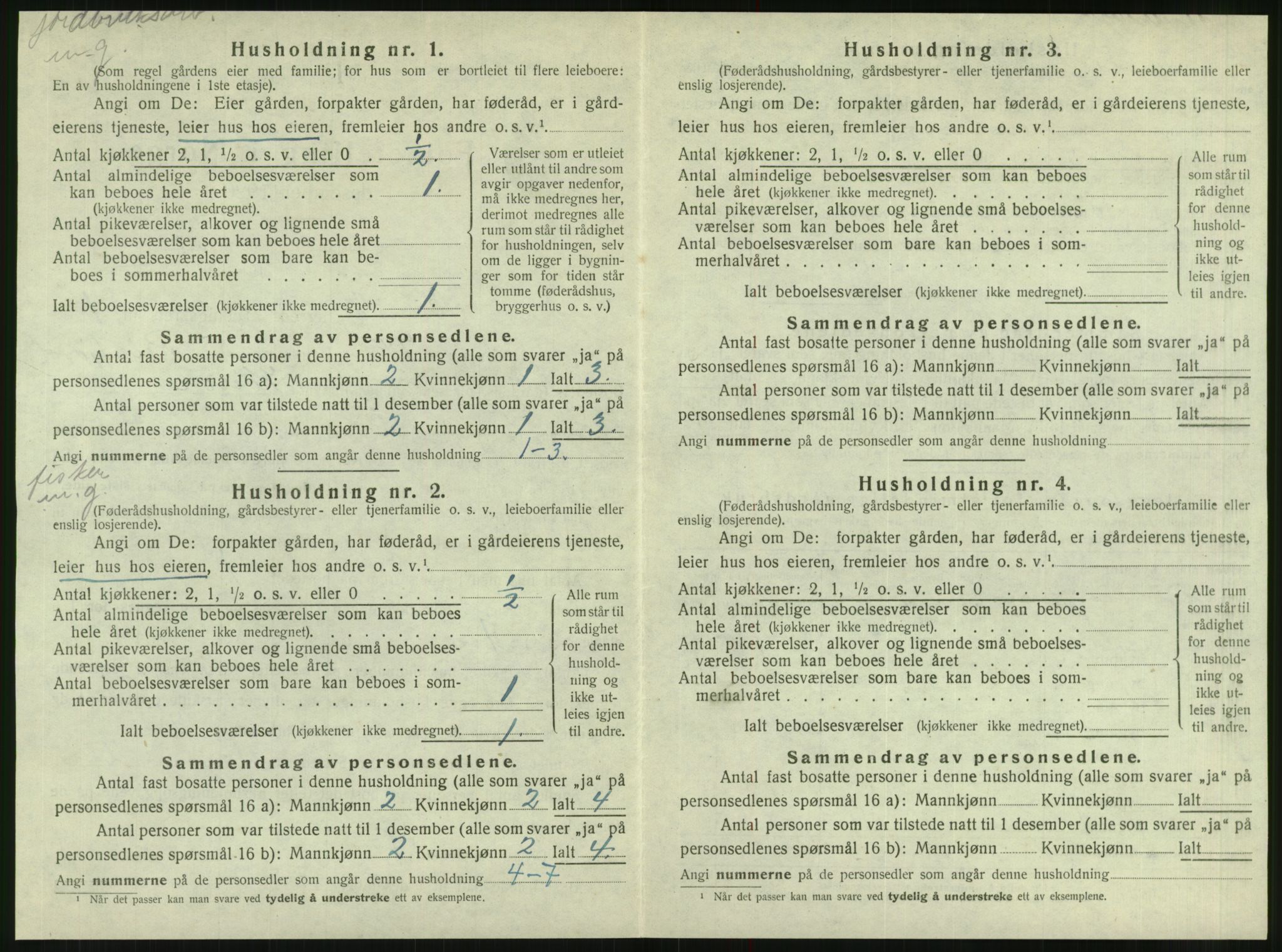 SAT, 1920 census for Brønnøy, 1920, p. 123