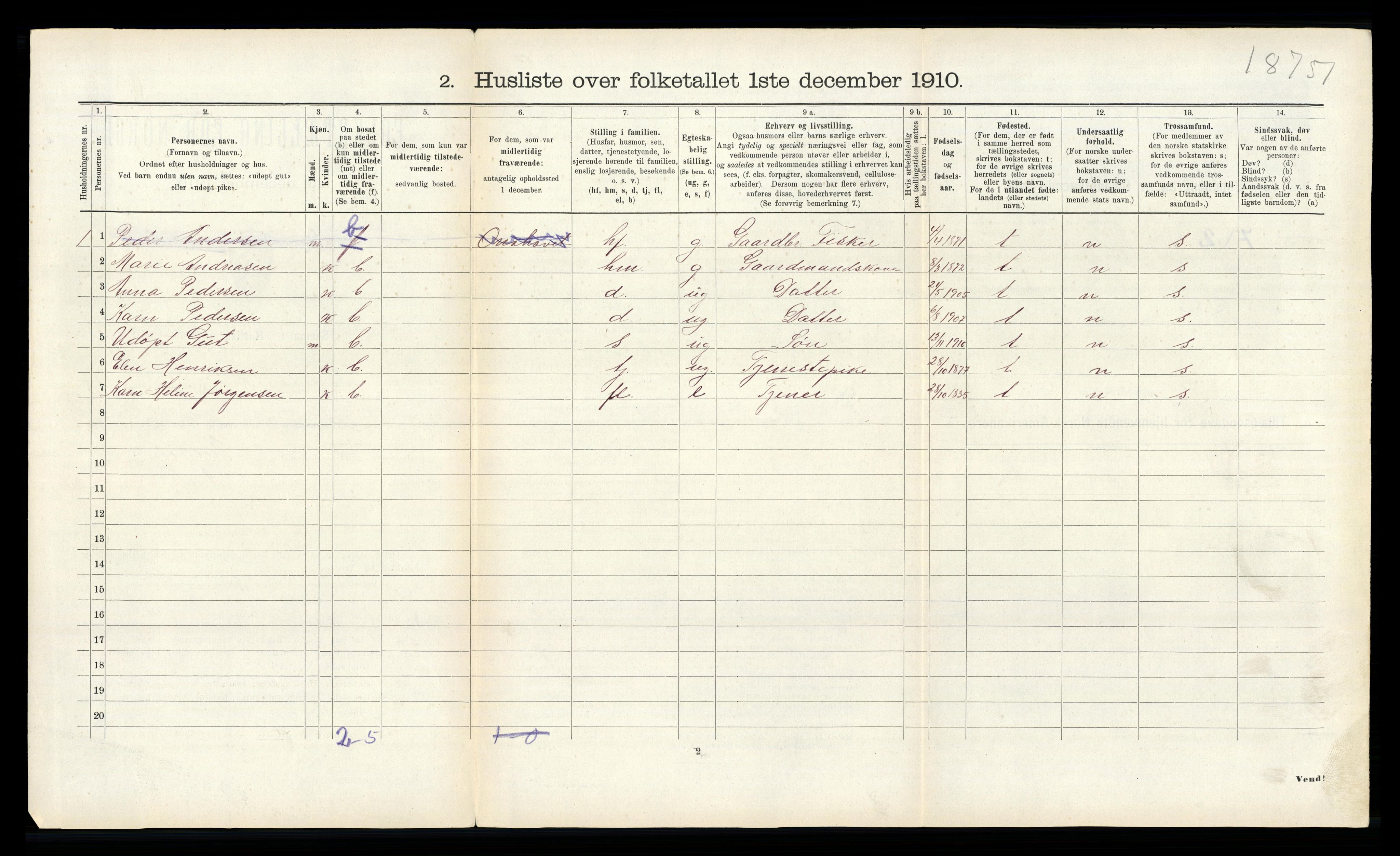 RA, 1910 census for Aukra, 1910, p. 641