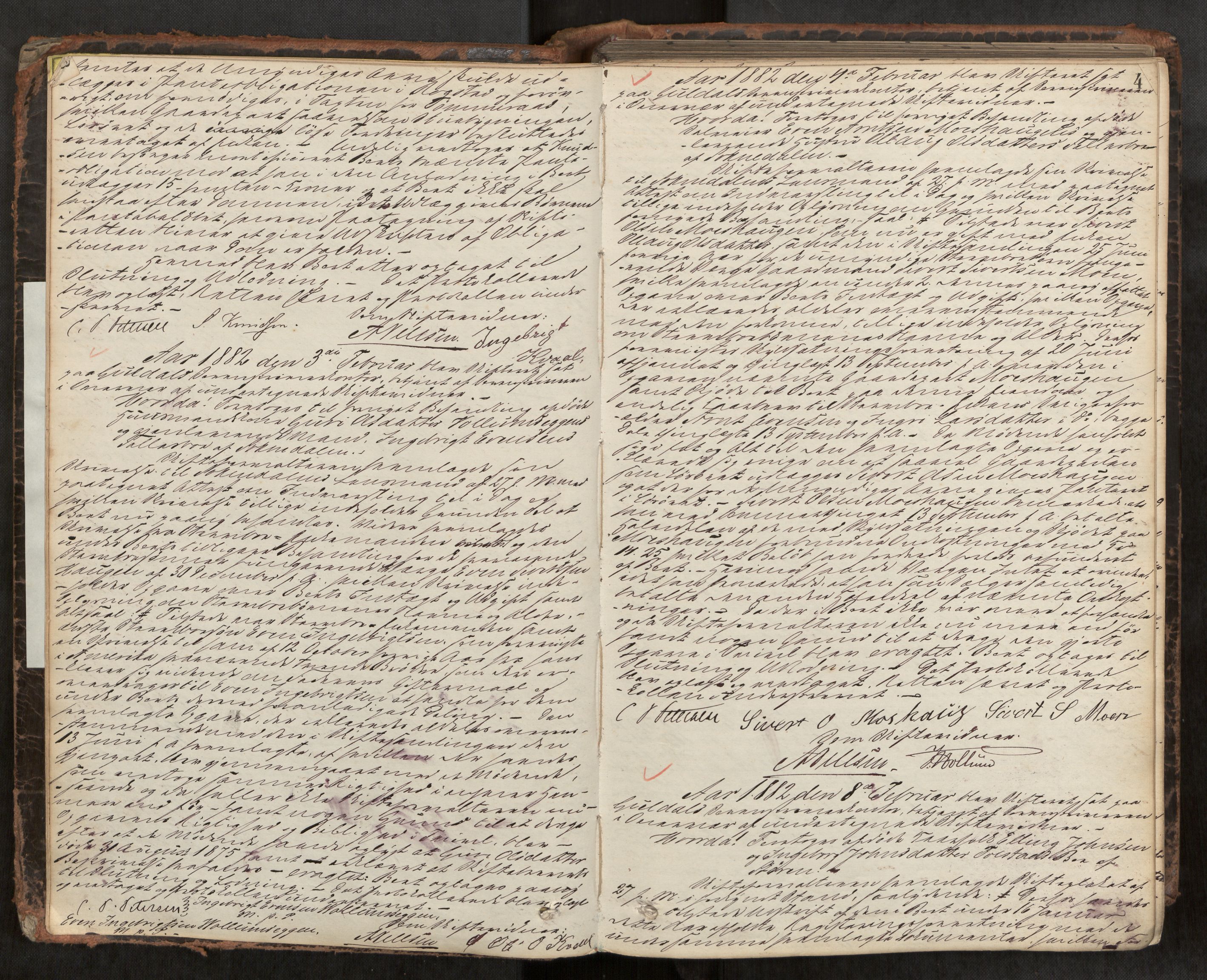 Gauldal sorenskriveri, AV/SAT-A-0014/1/3/3B/L0003: Skiftebehandlingsprotokoll, 1881-1896, p. 4