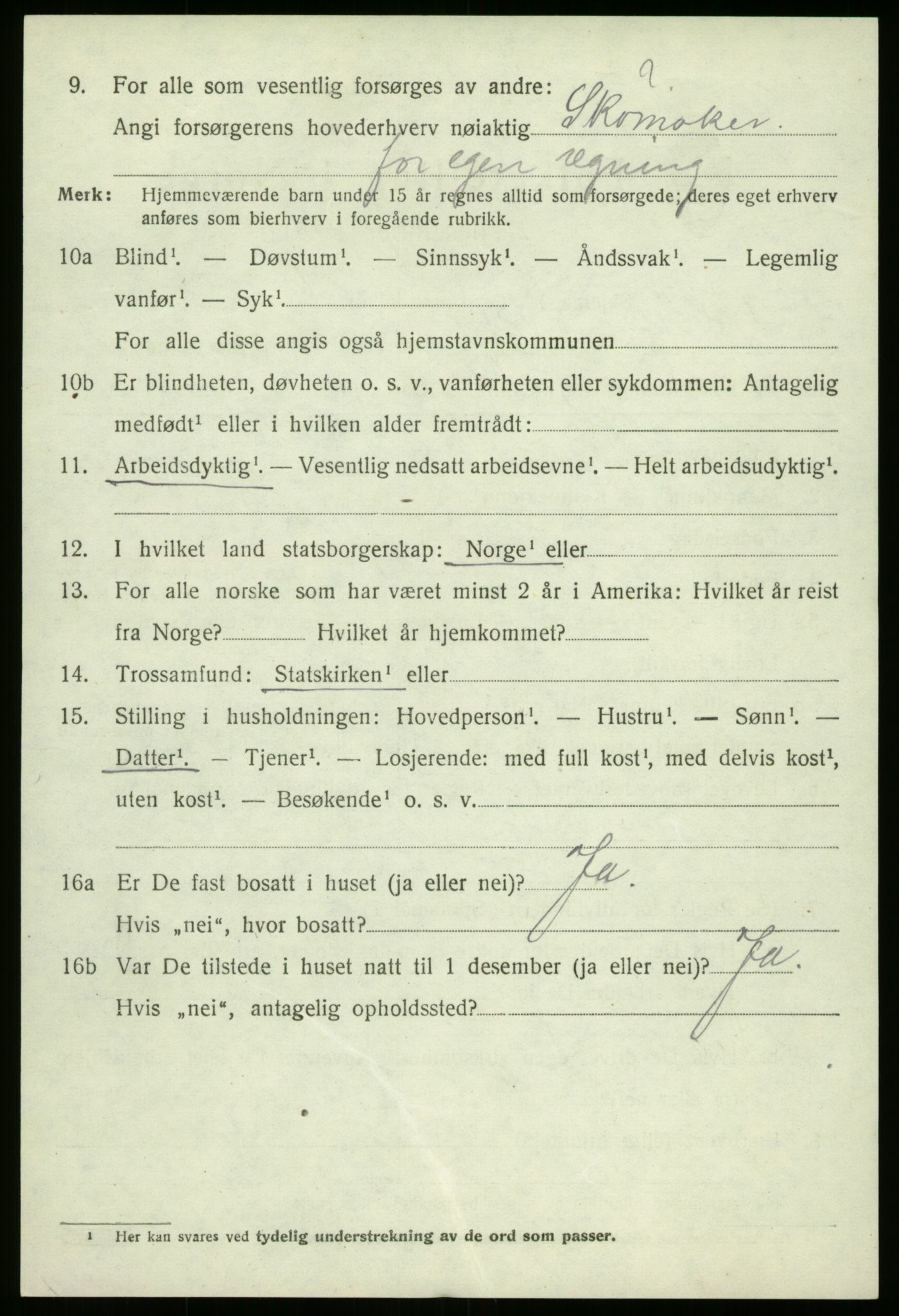 SAB, 1920 census for Eid, 1920, p. 2929