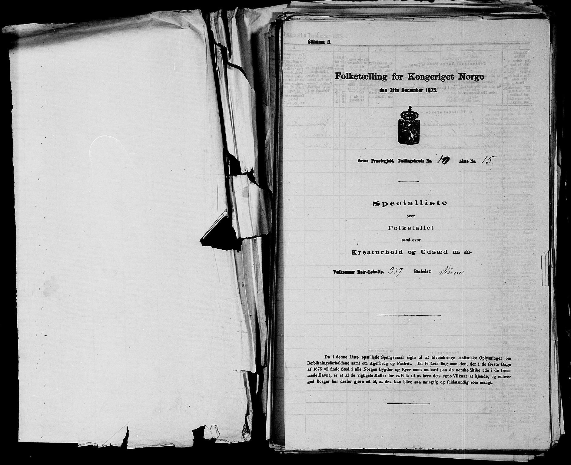 SAKO, 1875 census for 0721P Sem, 1875, p. 1738