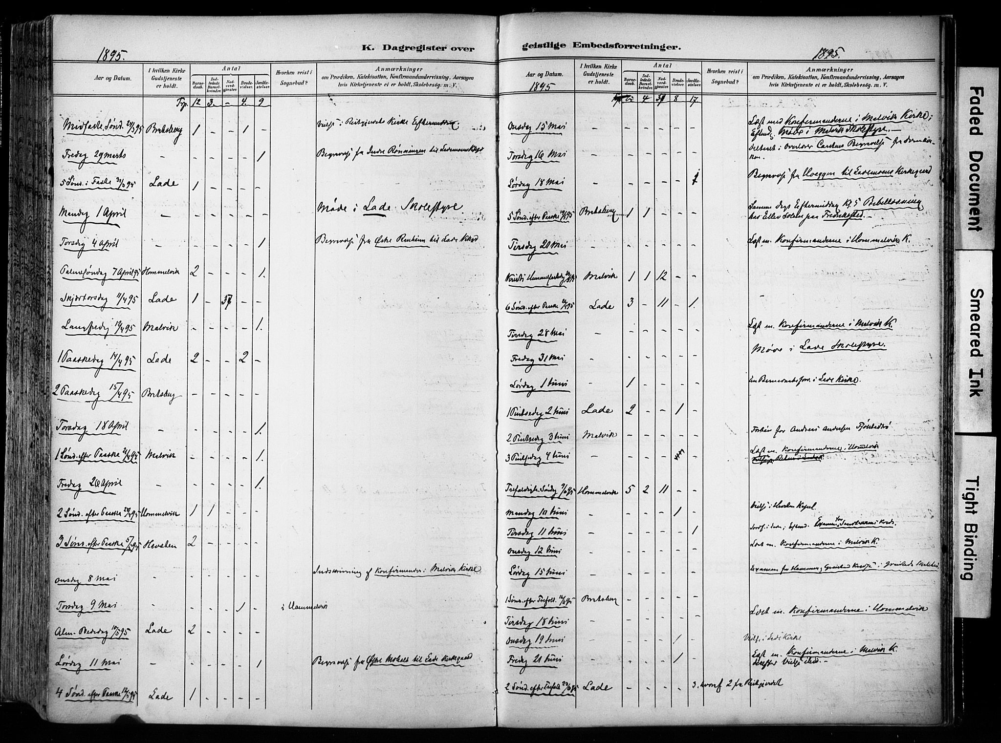 Ministerialprotokoller, klokkerbøker og fødselsregistre - Sør-Trøndelag, SAT/A-1456/606/L0301: Parish register (official) no. 606A16, 1894-1907