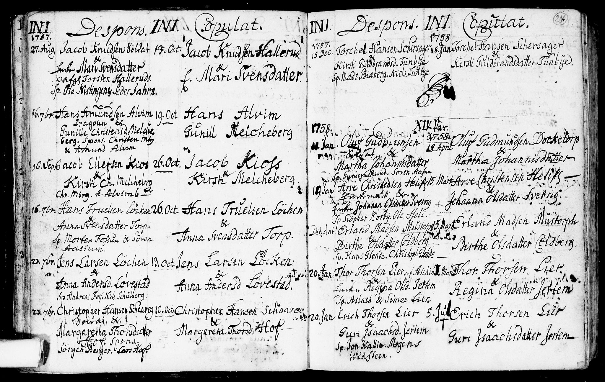 Spydeberg prestekontor Kirkebøker, SAO/A-10924/F/Fa/L0002: Parish register (official) no. I 2, 1739-1780, p. 24