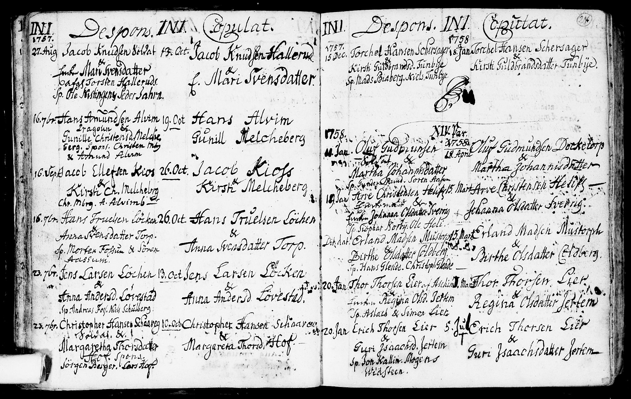 Spydeberg prestekontor Kirkebøker, AV/SAO-A-10924/F/Fa/L0002: Parish register (official) no. I 2, 1739-1780, p. 24