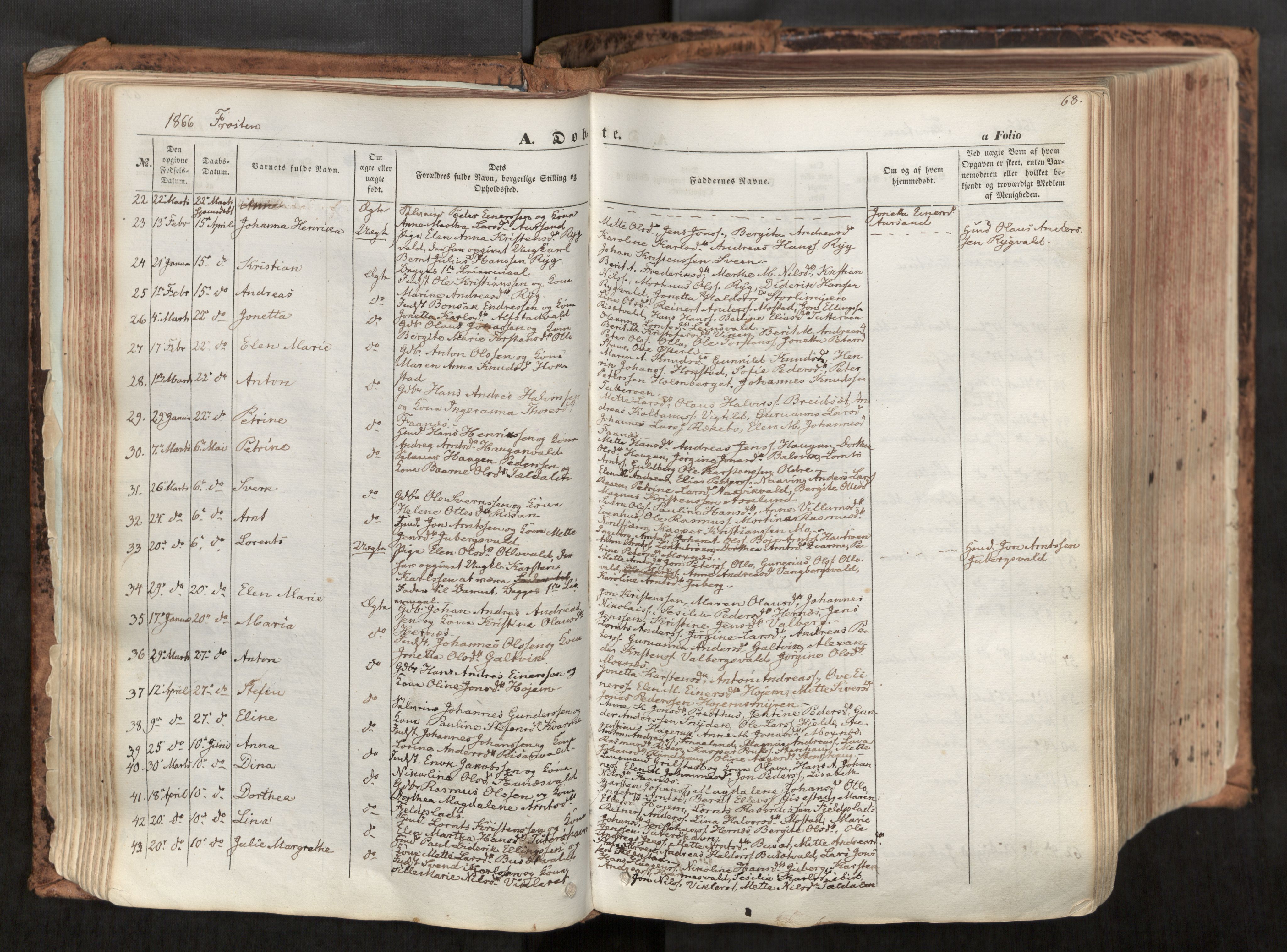 Ministerialprotokoller, klokkerbøker og fødselsregistre - Nord-Trøndelag, SAT/A-1458/713/L0116: Parish register (official) no. 713A07, 1850-1877, p. 68
