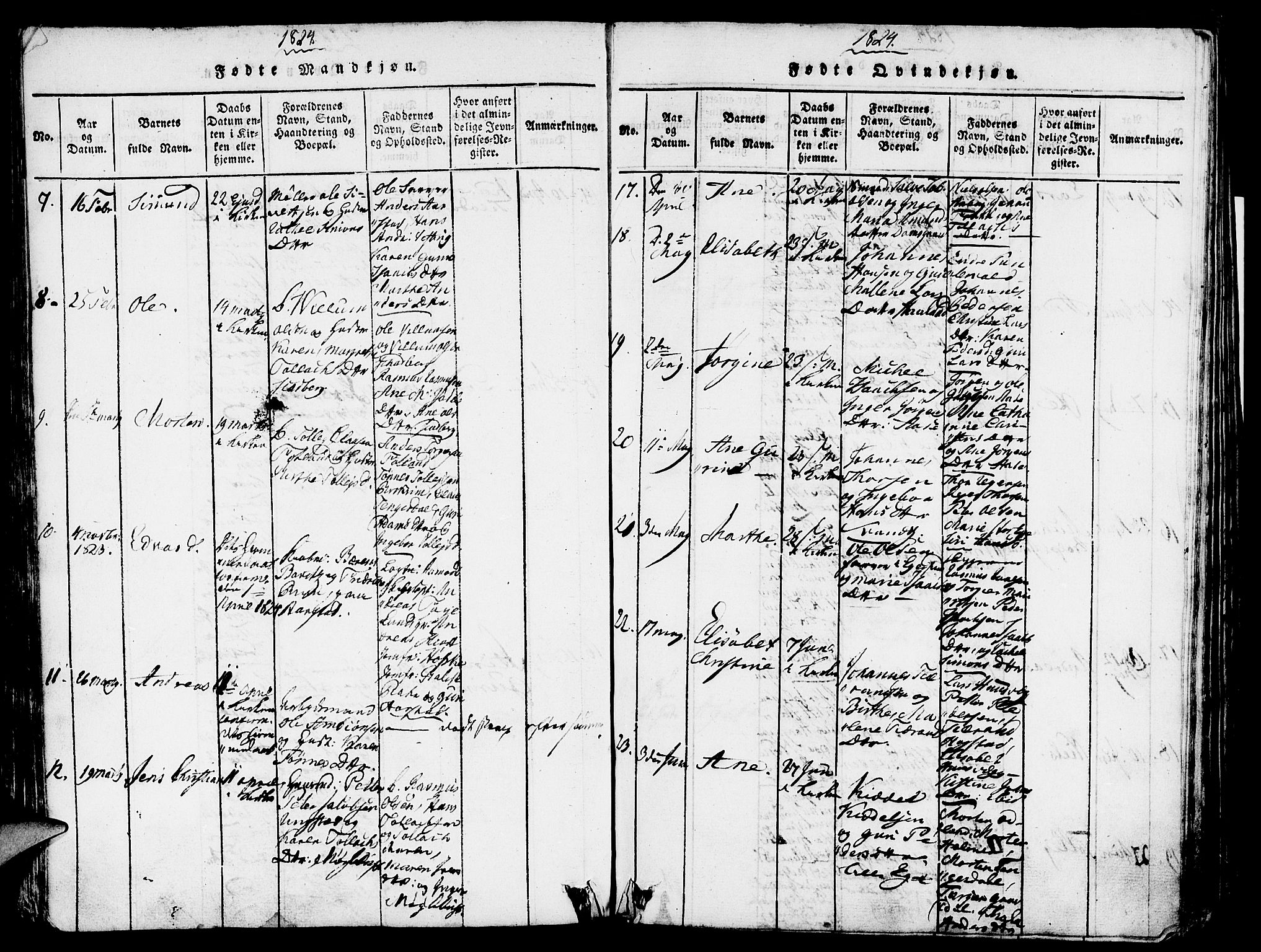 Eigersund sokneprestkontor, AV/SAST-A-101807/S08/L0007: Parish register (official) no. A 7, 1815-1827