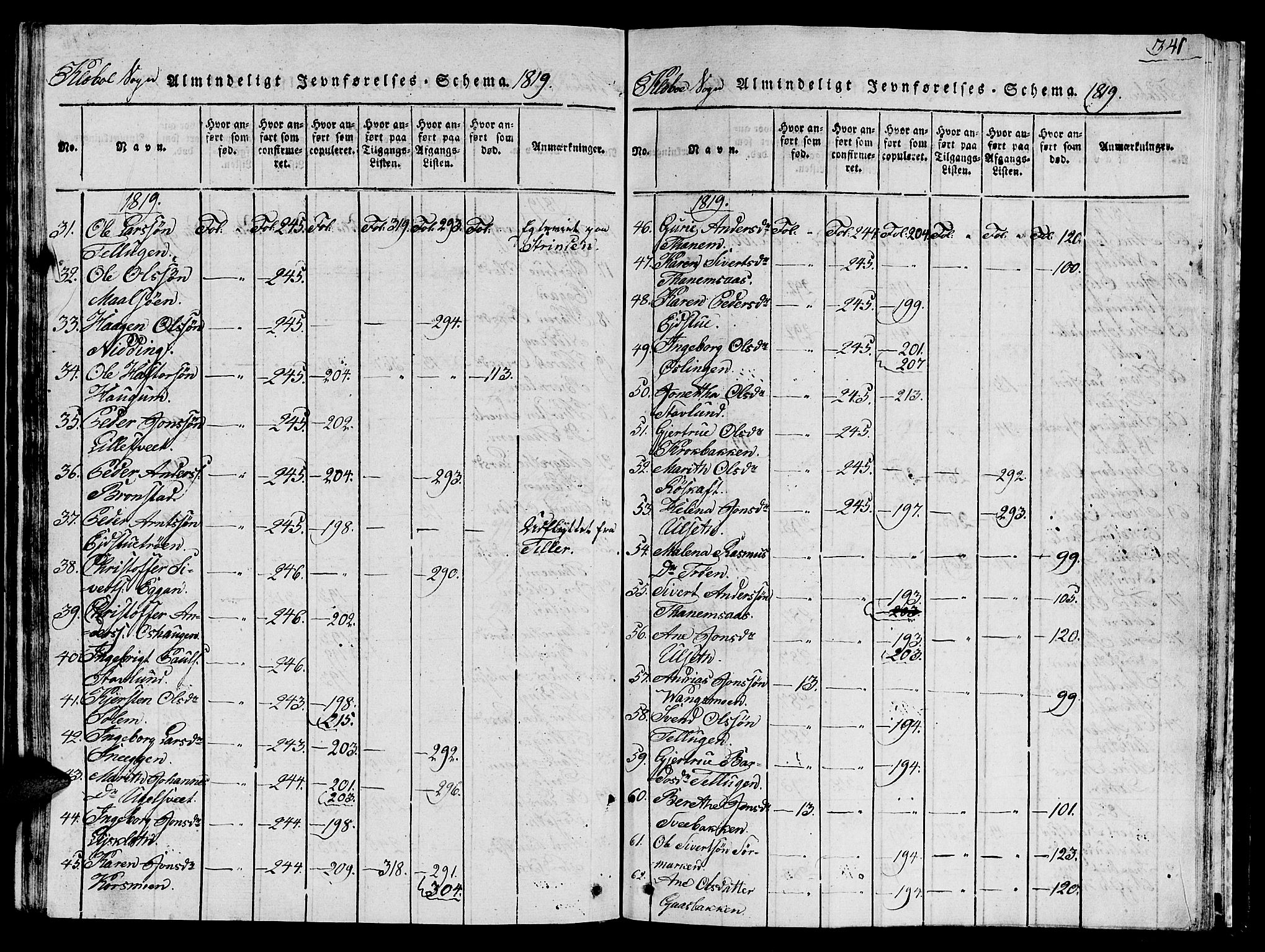 Ministerialprotokoller, klokkerbøker og fødselsregistre - Sør-Trøndelag, AV/SAT-A-1456/618/L0450: Parish register (copy) no. 618C01, 1816-1865, p. 341