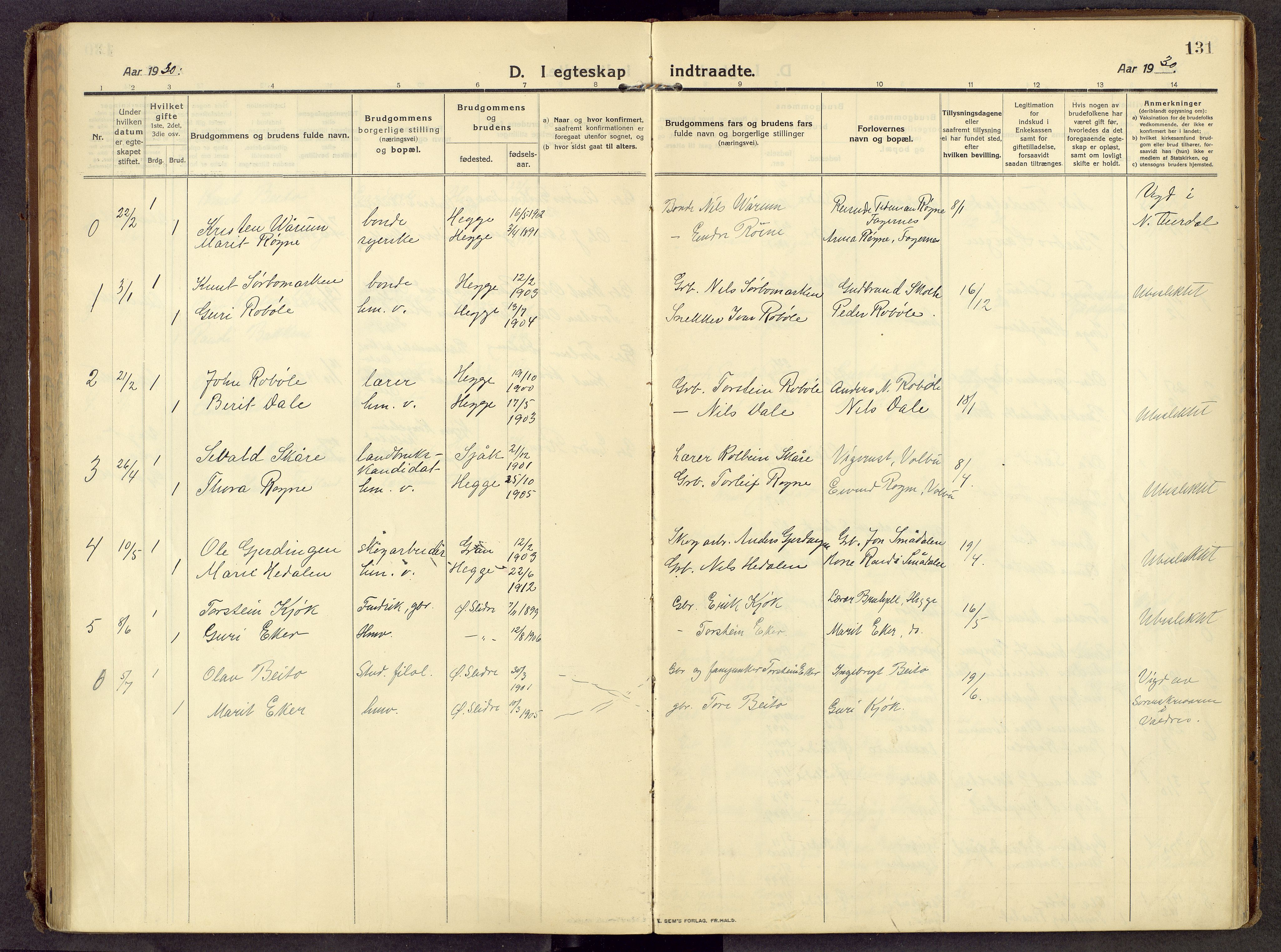 Øystre Slidre prestekontor, SAH/PREST-138/H/Ha/Haa/L0007: Parish register (official) no. 7, 1911-1931, p. 131