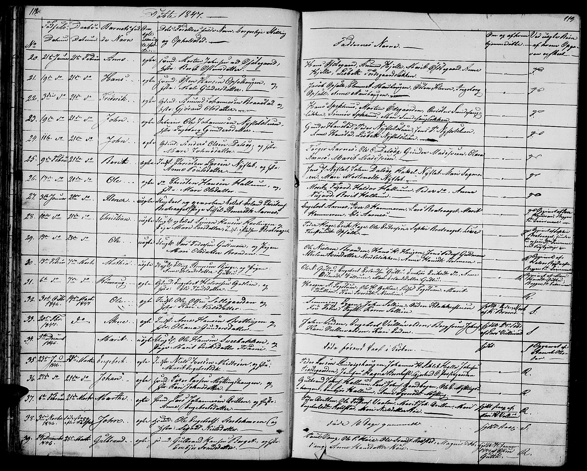 Ringebu prestekontor, AV/SAH-PREST-082/H/Ha/Hab/L0002: Parish register (copy) no. 2, 1839-1853, p. 112-113