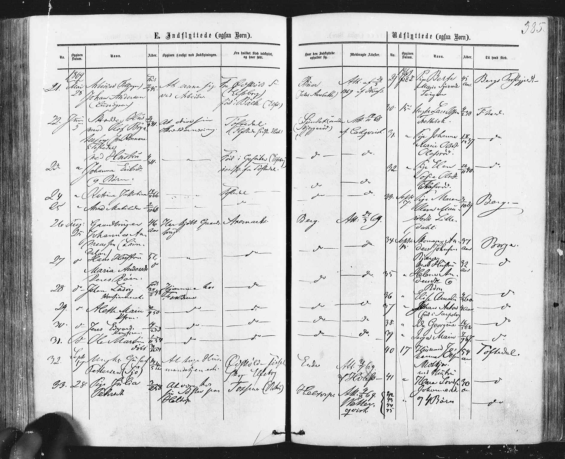 Idd prestekontor Kirkebøker, AV/SAO-A-10911/F/Fc/L0005: Parish register (official) no. III 5, 1861-1877, p. 385