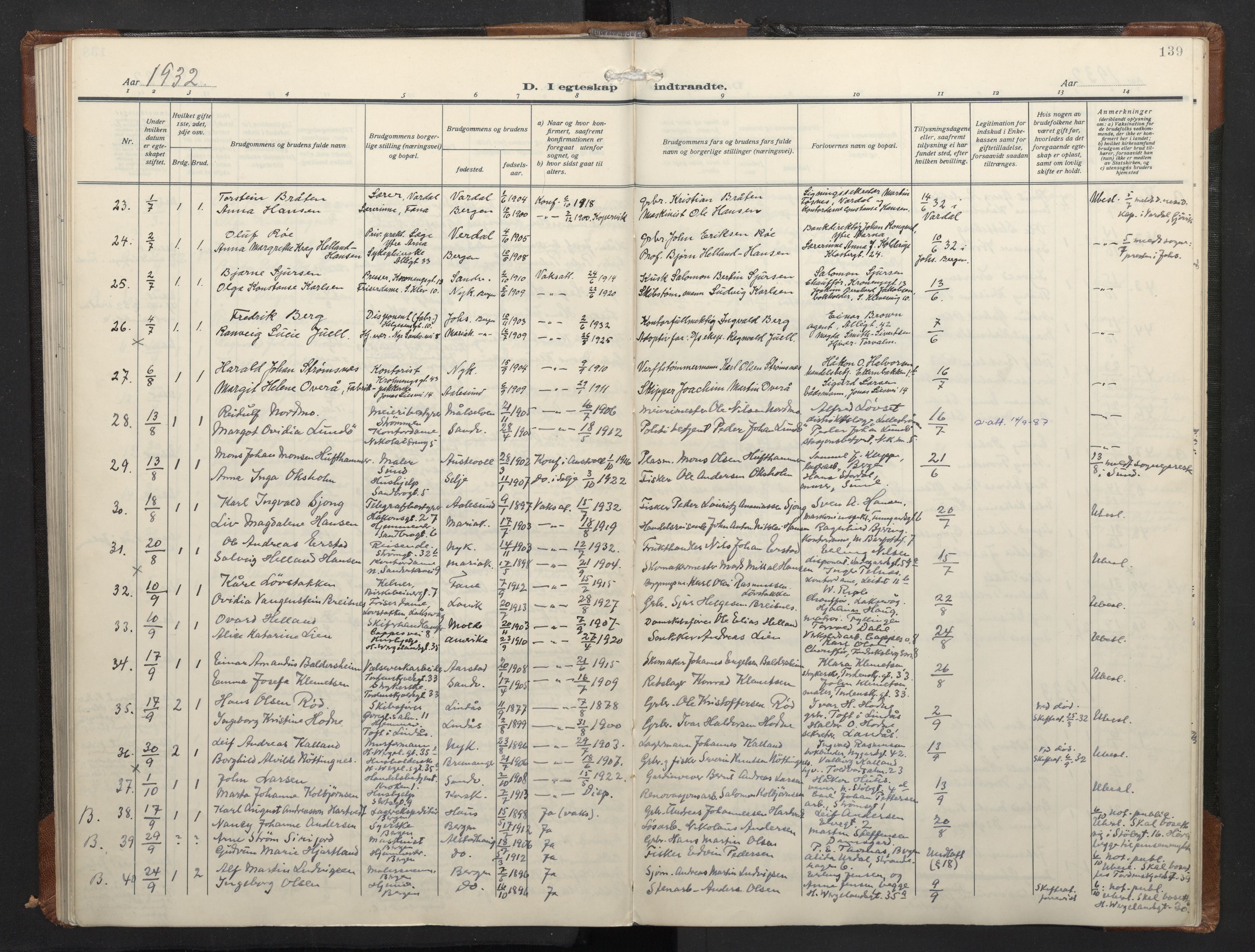 Mariakirken Sokneprestembete, SAB/A-76901/H/Haa/L0016: Parish register (official) no. C 4, 1927-1938, p. 138b-139a