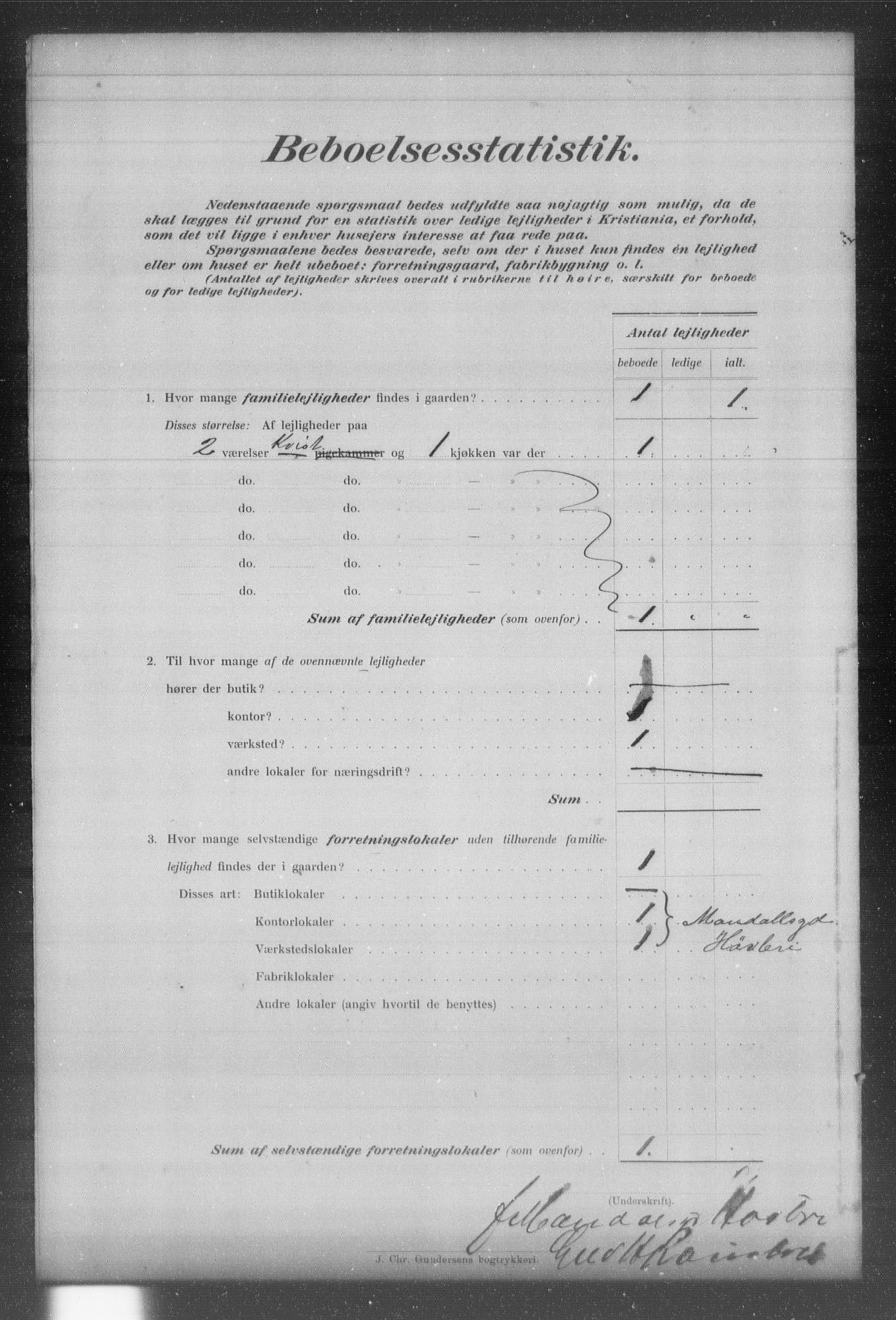 OBA, Municipal Census 1903 for Kristiania, 1903, p. 11857