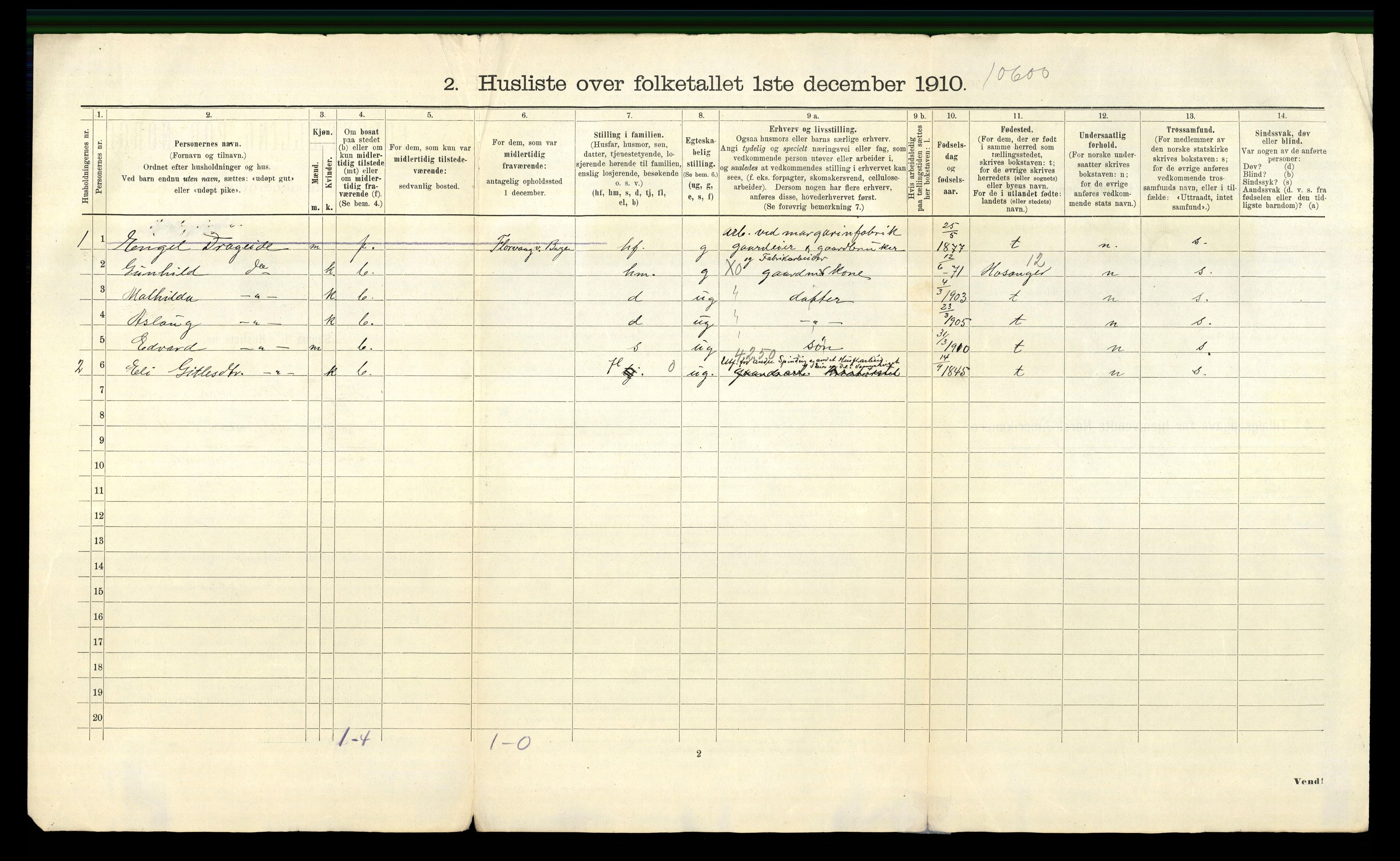 RA, 1910 census for Hålandsdal, 1910, p. 23