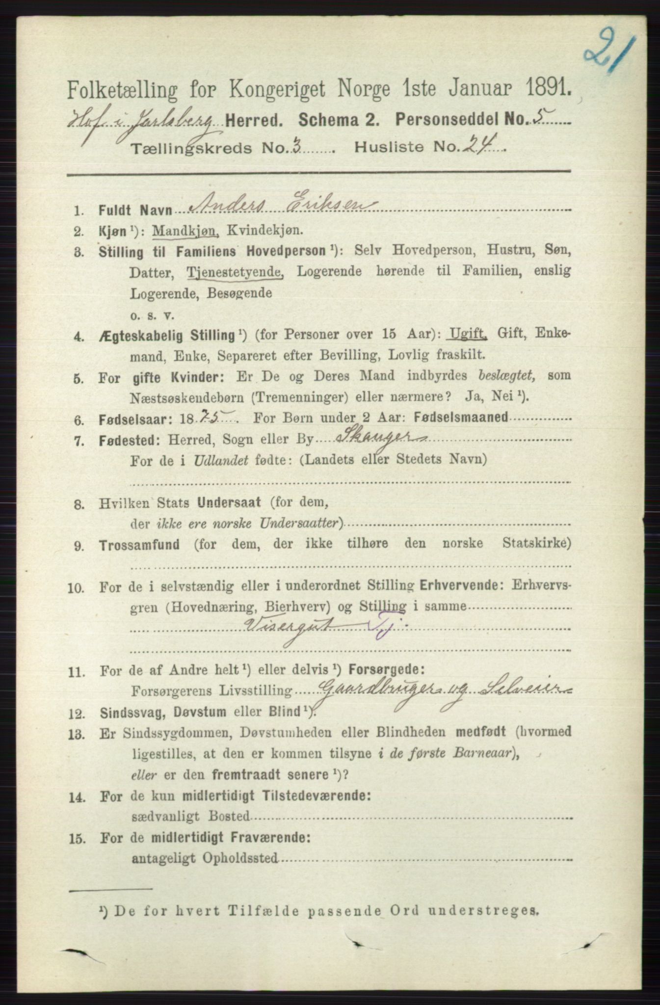 RA, 1891 census for 0714 Hof, 1891, p. 1002