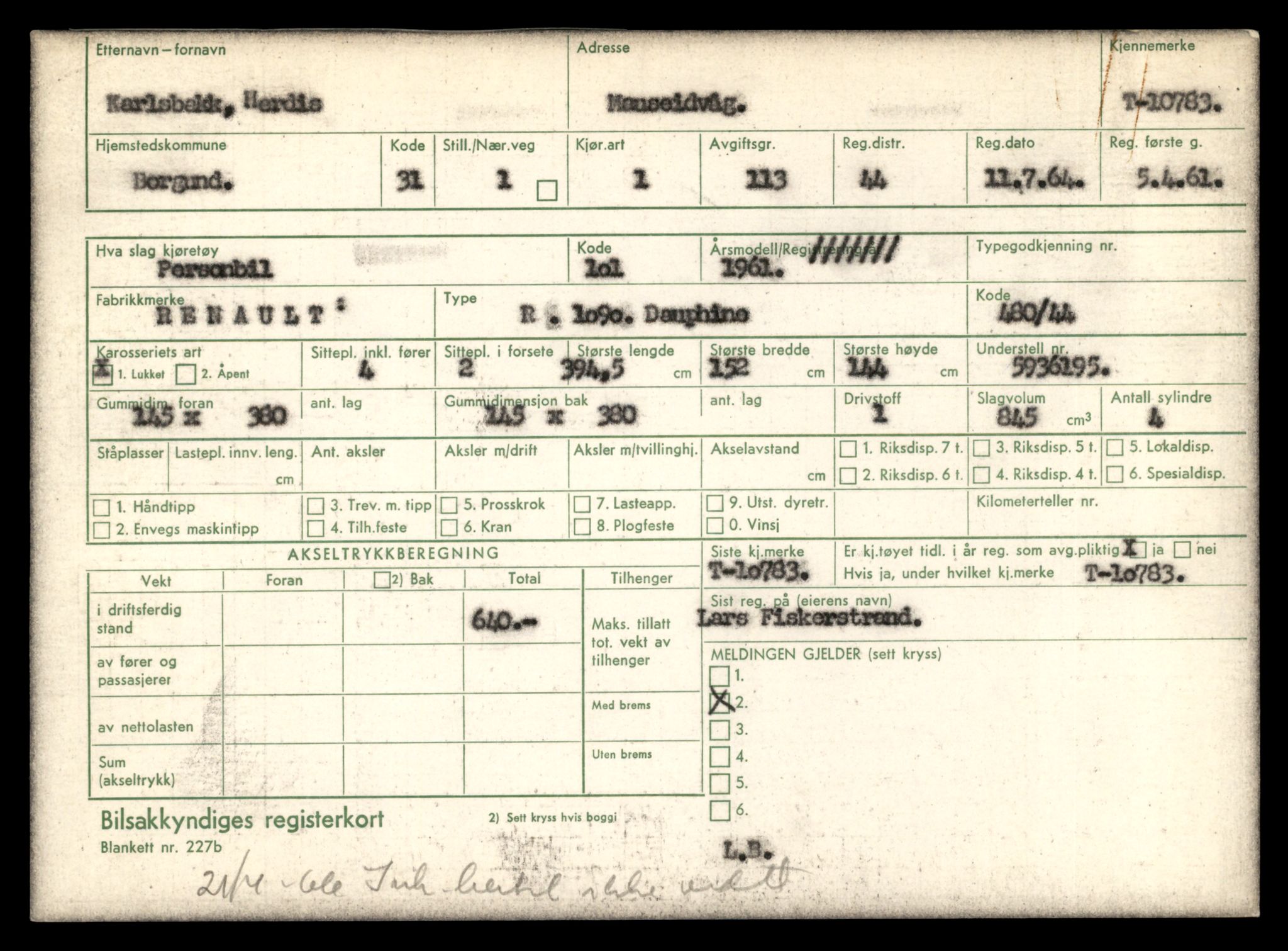 Møre og Romsdal vegkontor - Ålesund trafikkstasjon, AV/SAT-A-4099/F/Fe/L0023: Registreringskort for kjøretøy T 10695 - T 10809, 1927-1998, p. 2471