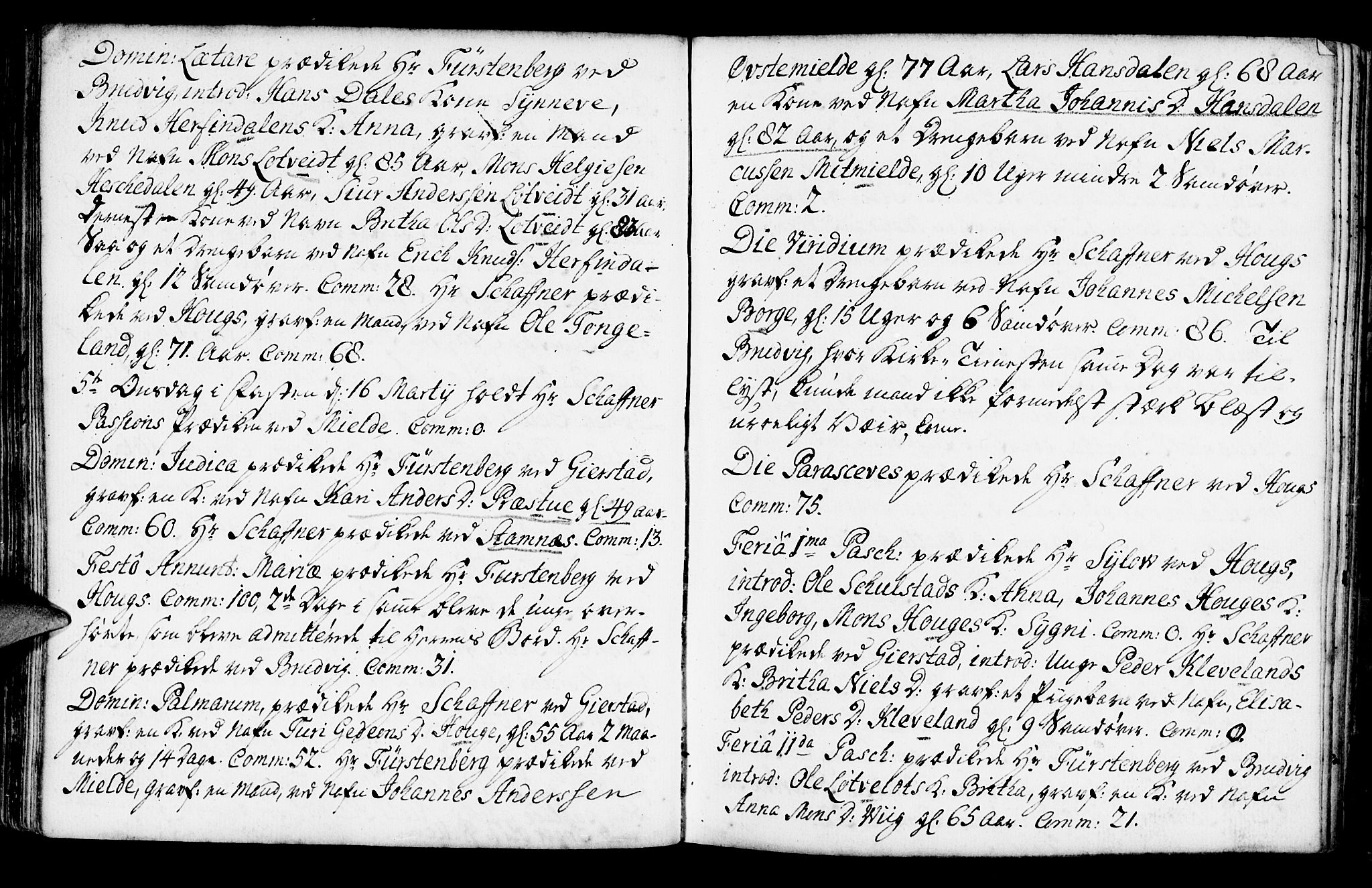 Haus sokneprestembete, SAB/A-75601/H/Haa: Parish register (official) no. A 7, 1748-1766, p. 148