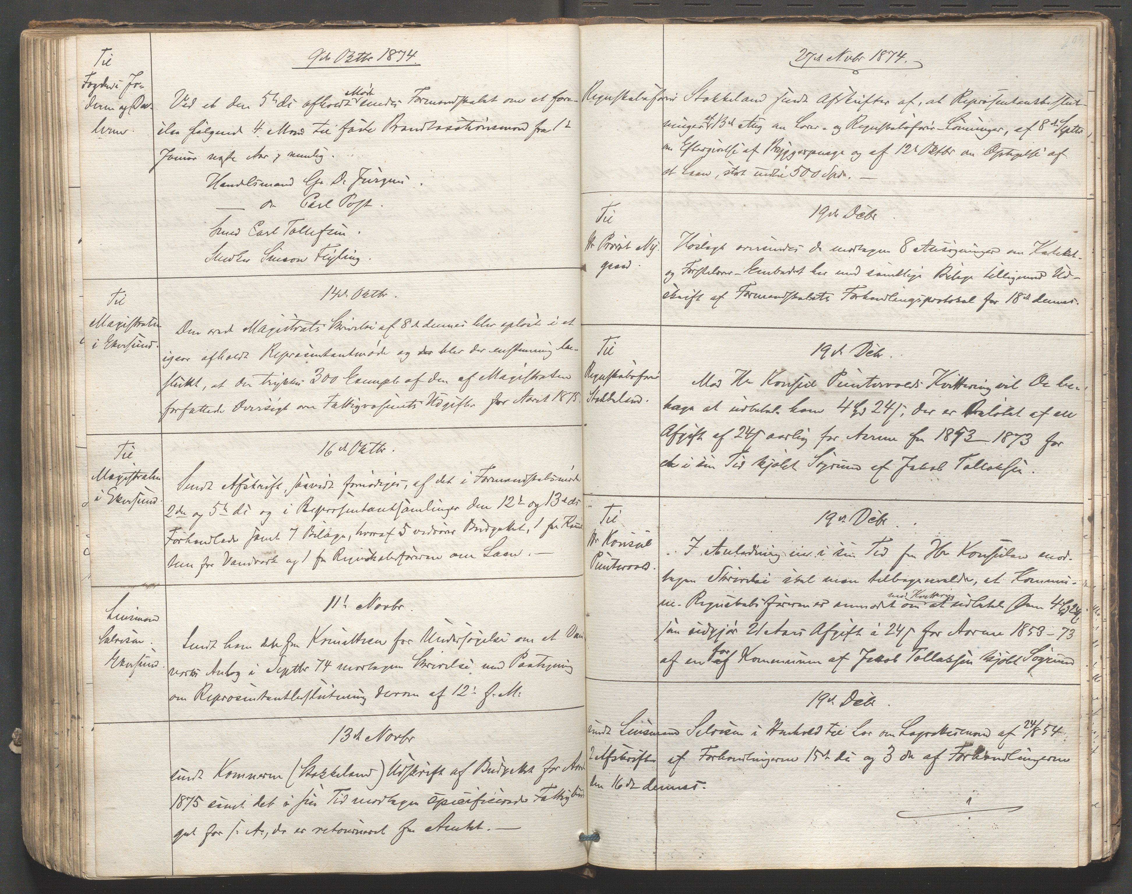 Egersund kommune (Ladested) - Formannskapet, IKAR/K-100502/B/L0001: Kopibok, 1837-1879, p. 203