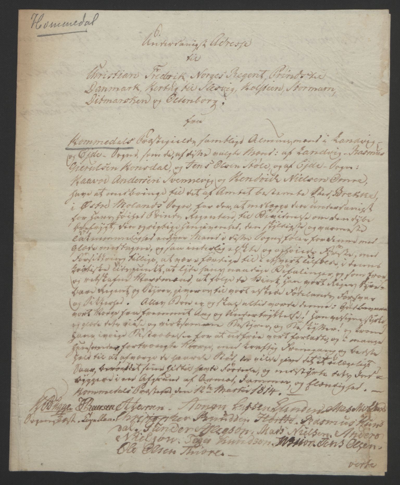 Statsrådssekretariatet, RA/S-1001/D/Db/L0008: Fullmakter for Eidsvollsrepresentantene i 1814. , 1814, p. 88