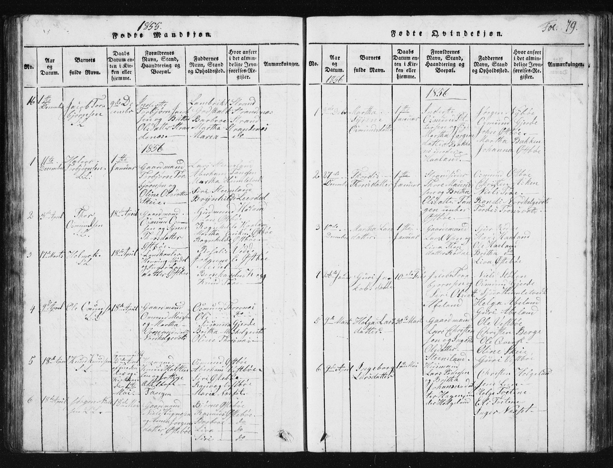 Vikedal sokneprestkontor, SAST/A-101840/01/V: Parish register (copy) no. B 2, 1816-1863, p. 79