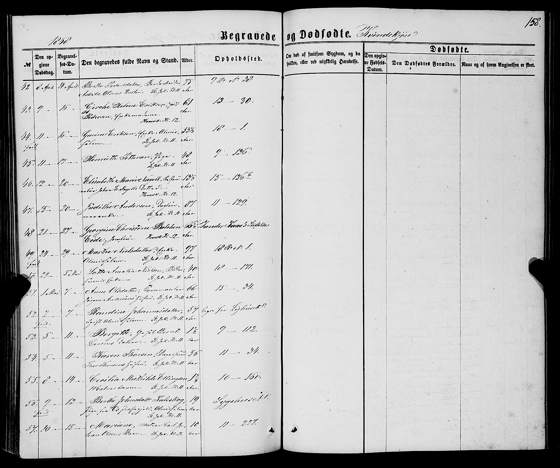 Domkirken sokneprestembete, AV/SAB-A-74801/H/Haa/L0042: Parish register (official) no. E 3, 1863-1876, p. 158