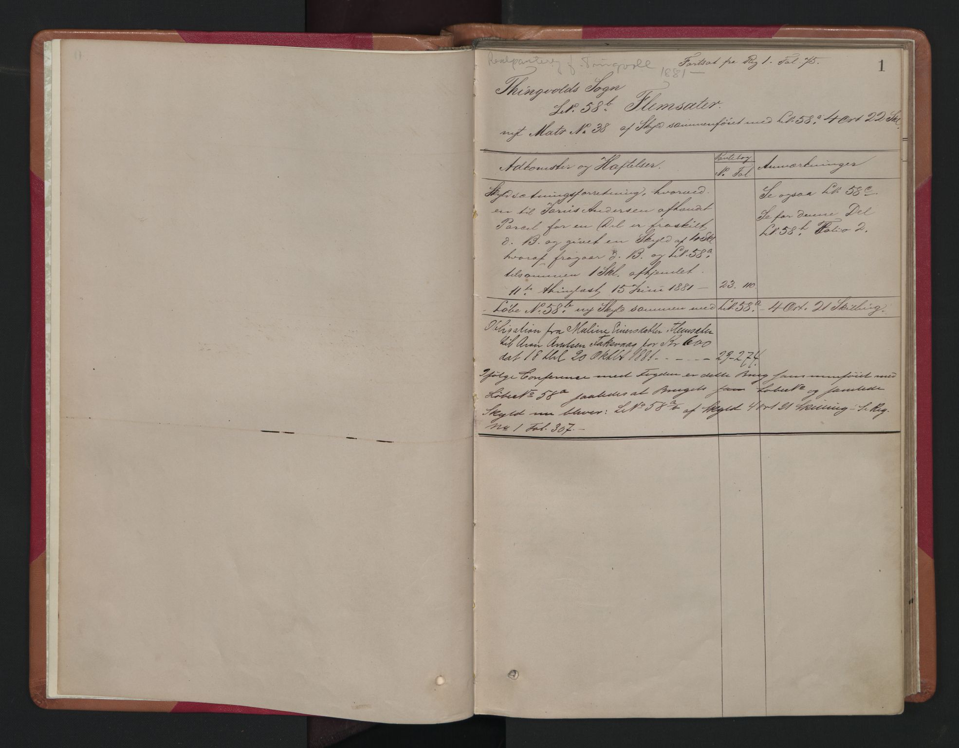Nordmøre sorenskriveri, SAT/A-4132/1/2/2A/L0024: Mortgage register no. 24, 1881-1910, p. 1