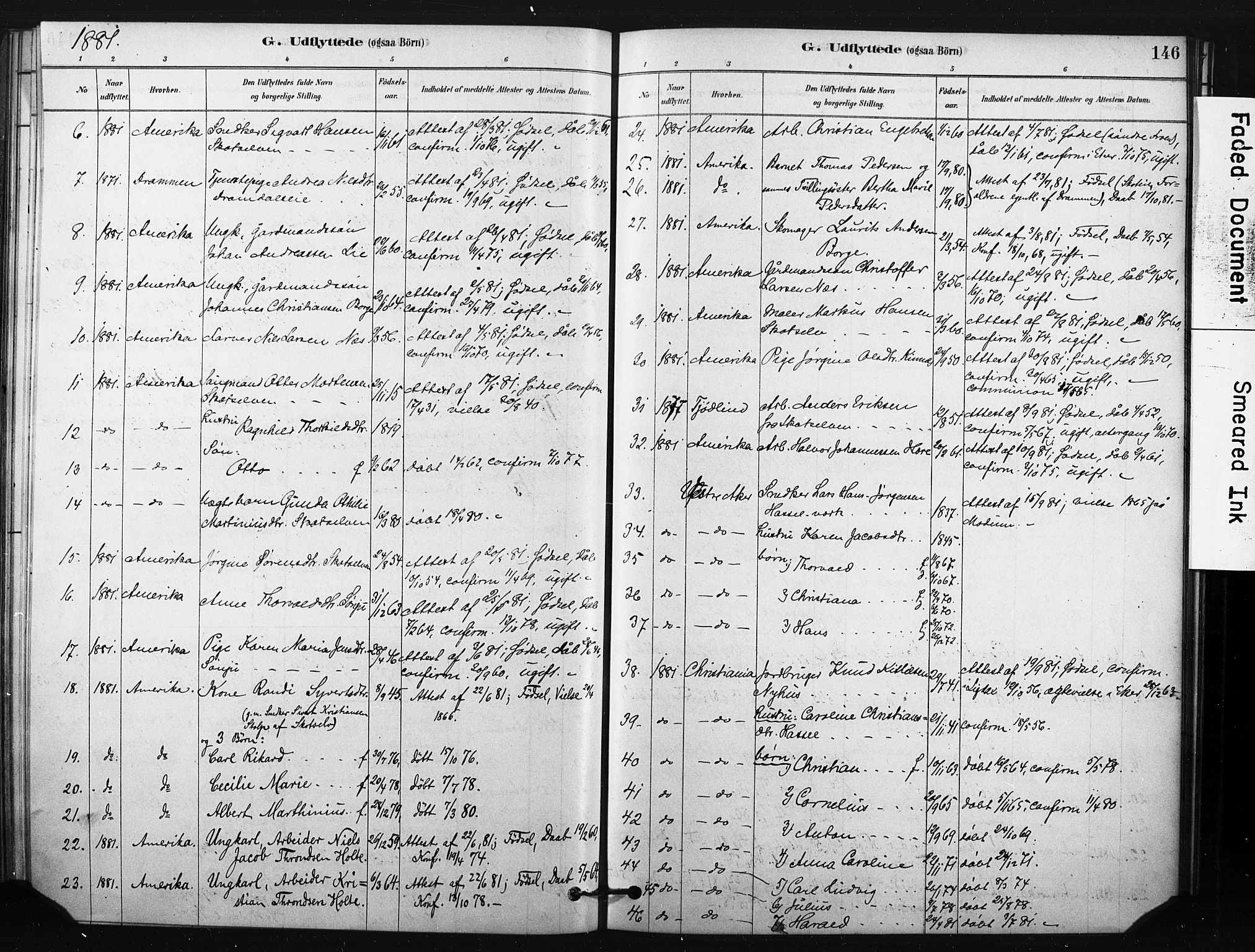 Eiker kirkebøker, AV/SAKO-A-4/F/Fc/L0001: Parish register (official) no. III 1, 1878-1889, p. 146