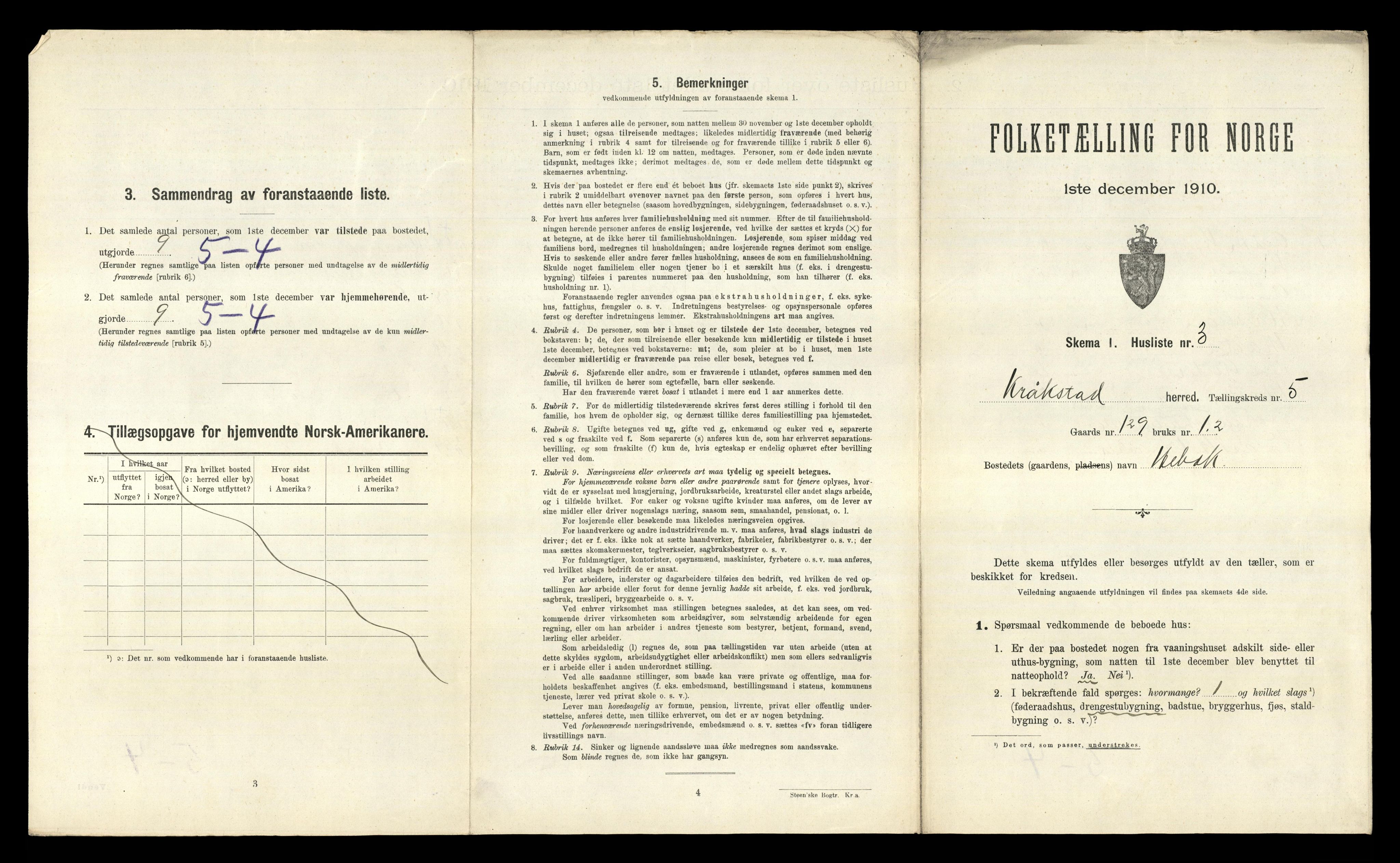 RA, 1910 census for Kråkstad, 1910, p. 529