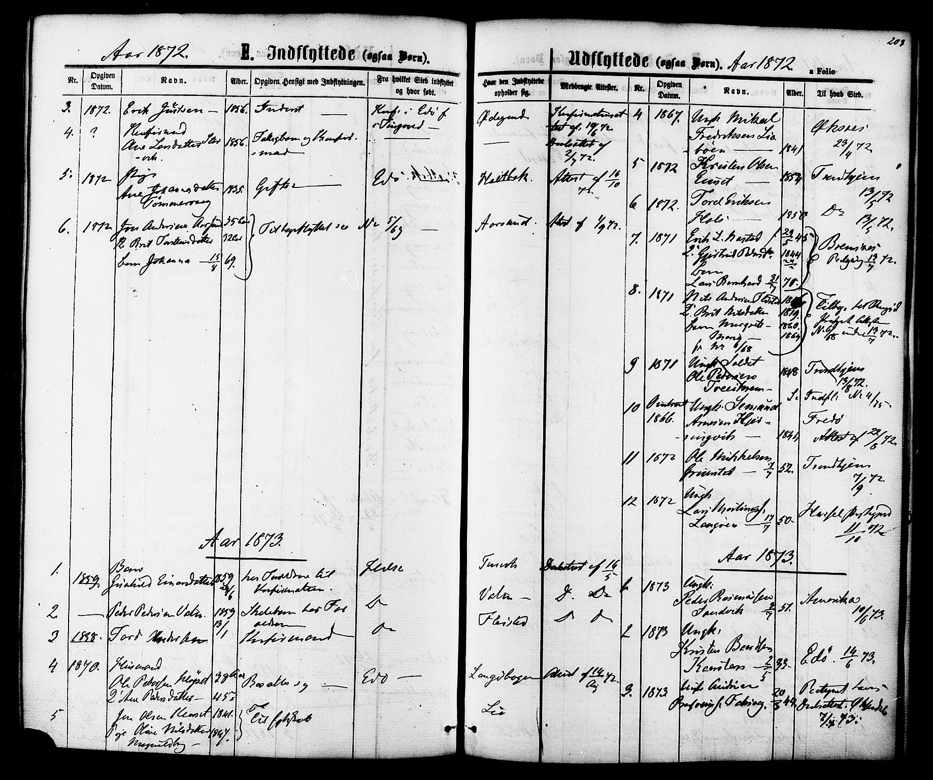 Ministerialprotokoller, klokkerbøker og fødselsregistre - Møre og Romsdal, AV/SAT-A-1454/587/L0999: Parish register (official) no. 587A01, 1864-1886, p. 208