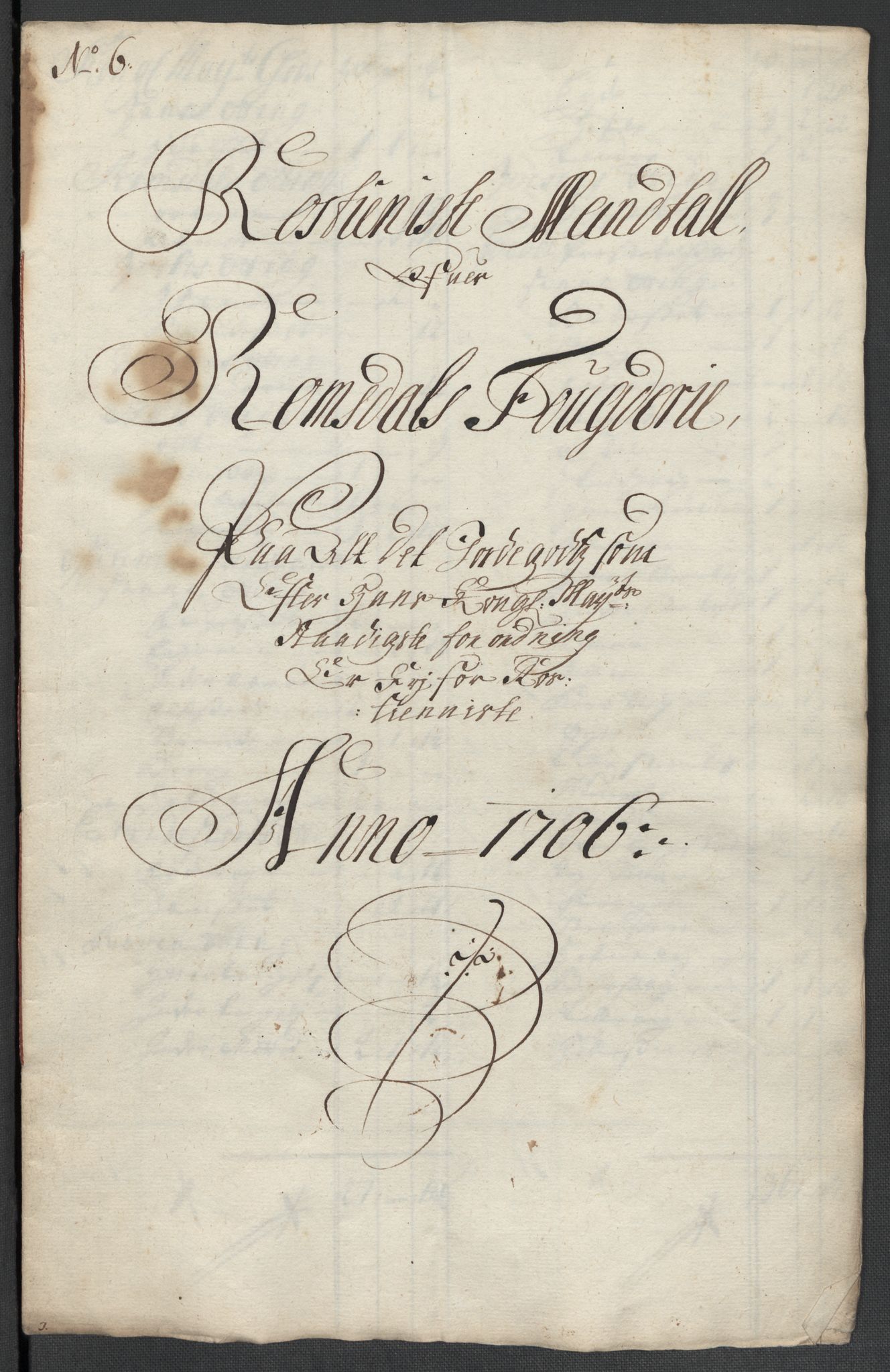Rentekammeret inntil 1814, Reviderte regnskaper, Fogderegnskap, RA/EA-4092/R55/L3657: Fogderegnskap Romsdal, 1706, p. 157