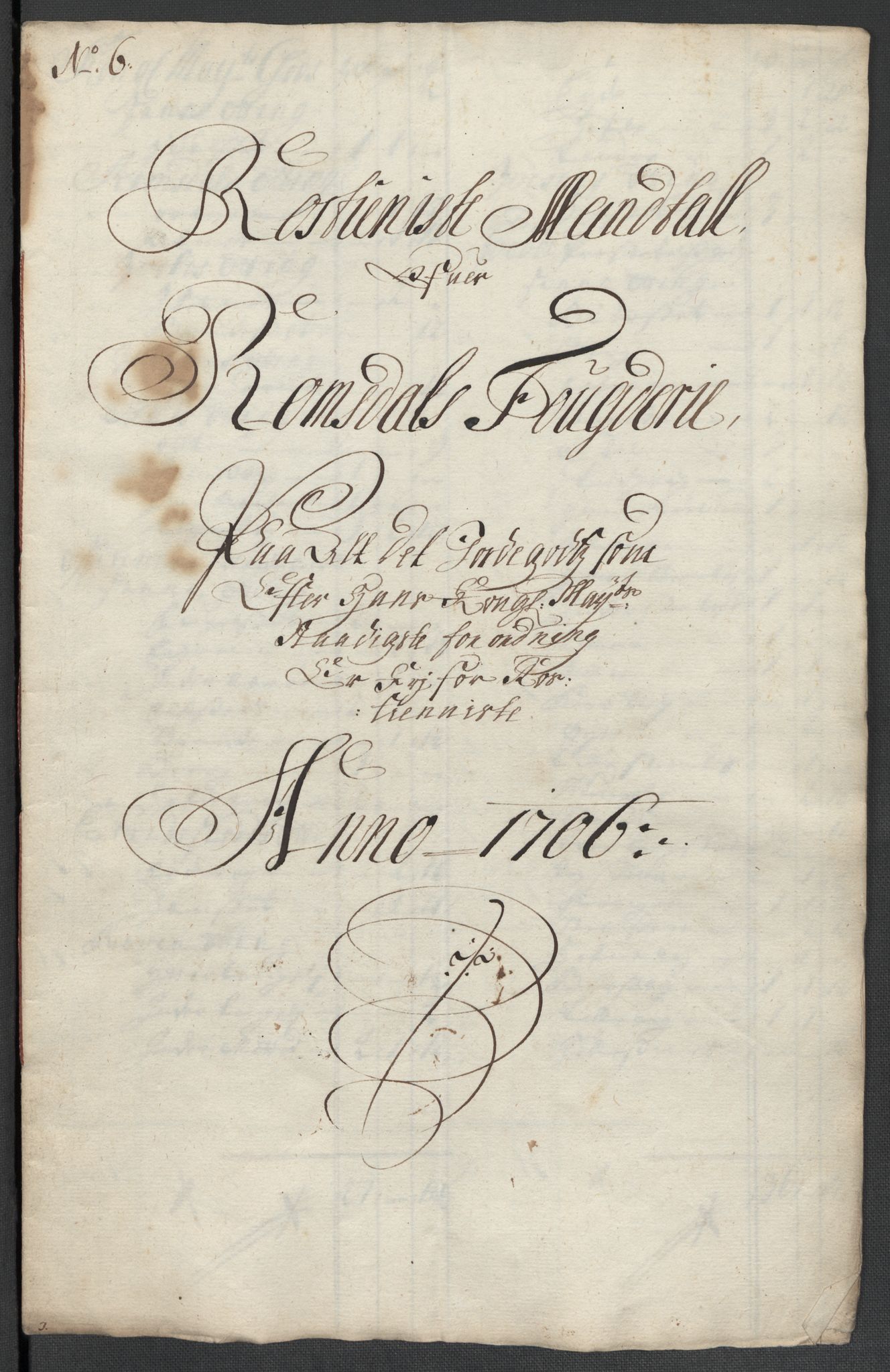 Rentekammeret inntil 1814, Reviderte regnskaper, Fogderegnskap, AV/RA-EA-4092/R55/L3657: Fogderegnskap Romsdal, 1706, p. 157