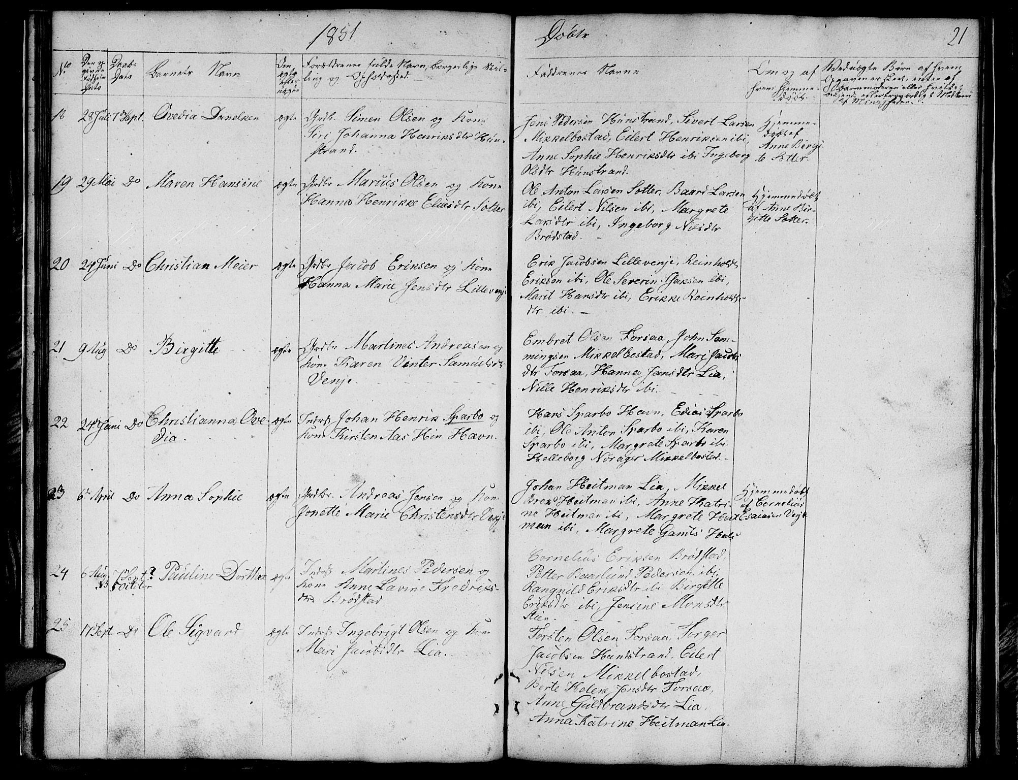 Tranøy sokneprestkontor, AV/SATØ-S-1313/I/Ia/Iab/L0011klokker: Parish register (copy) no. 11, 1845-1859, p. 21