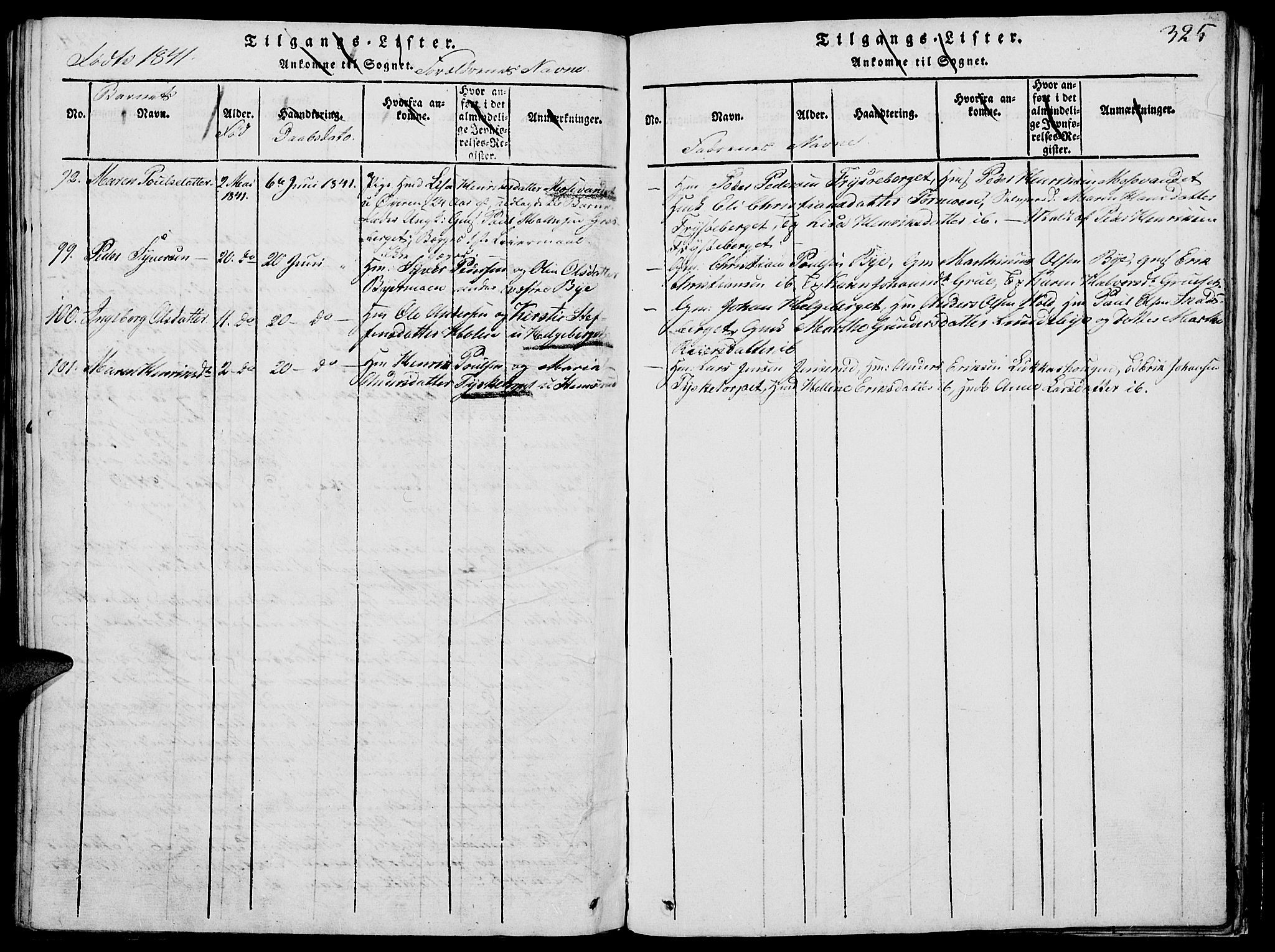 Grue prestekontor, SAH/PREST-036/H/Ha/Hab/L0002: Parish register (copy) no. 2, 1815-1841, p. 325