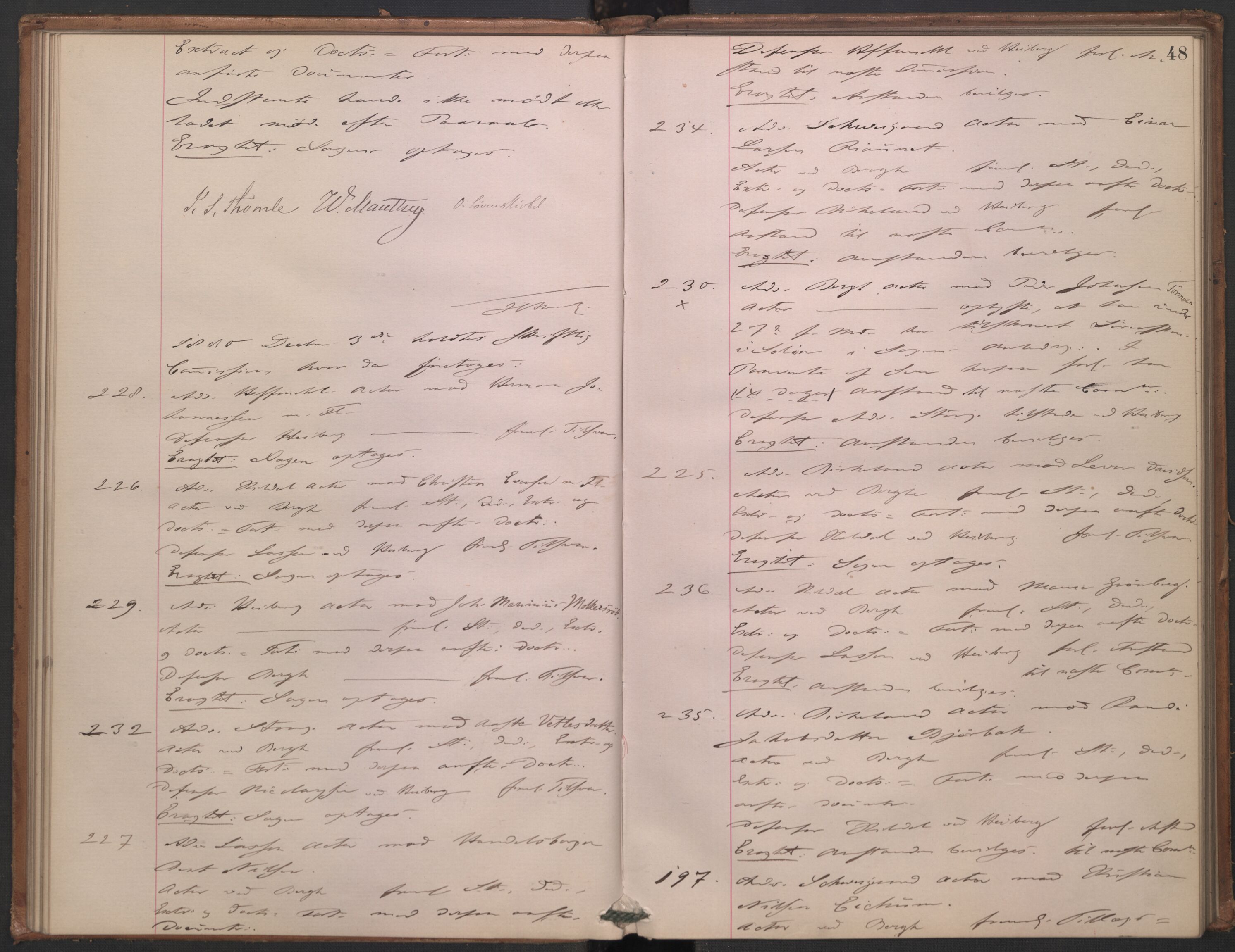 Høyesterett, AV/RA-S-1002/E/Ef/L0014: Protokoll over saker som gikk til skriftlig behandling, 1879-1884, p. 47b-48a